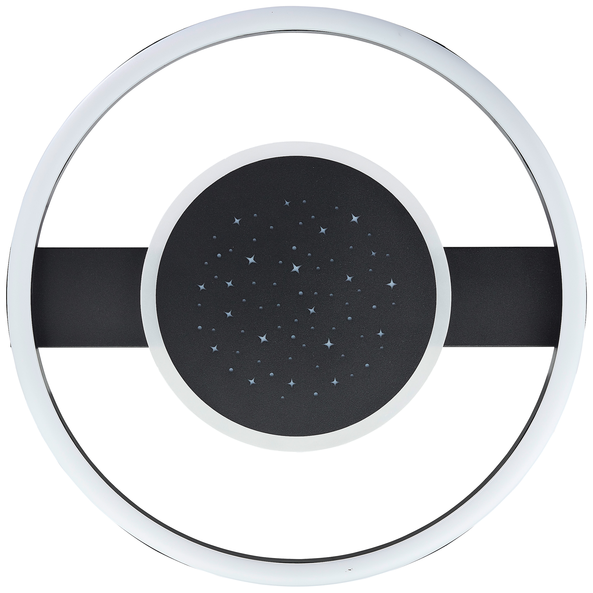 BreLight LED Deckenleuchte »Reno«, 37 x 37 cm, 2400 lm, 3000 K, Sternenglanz, schwarz