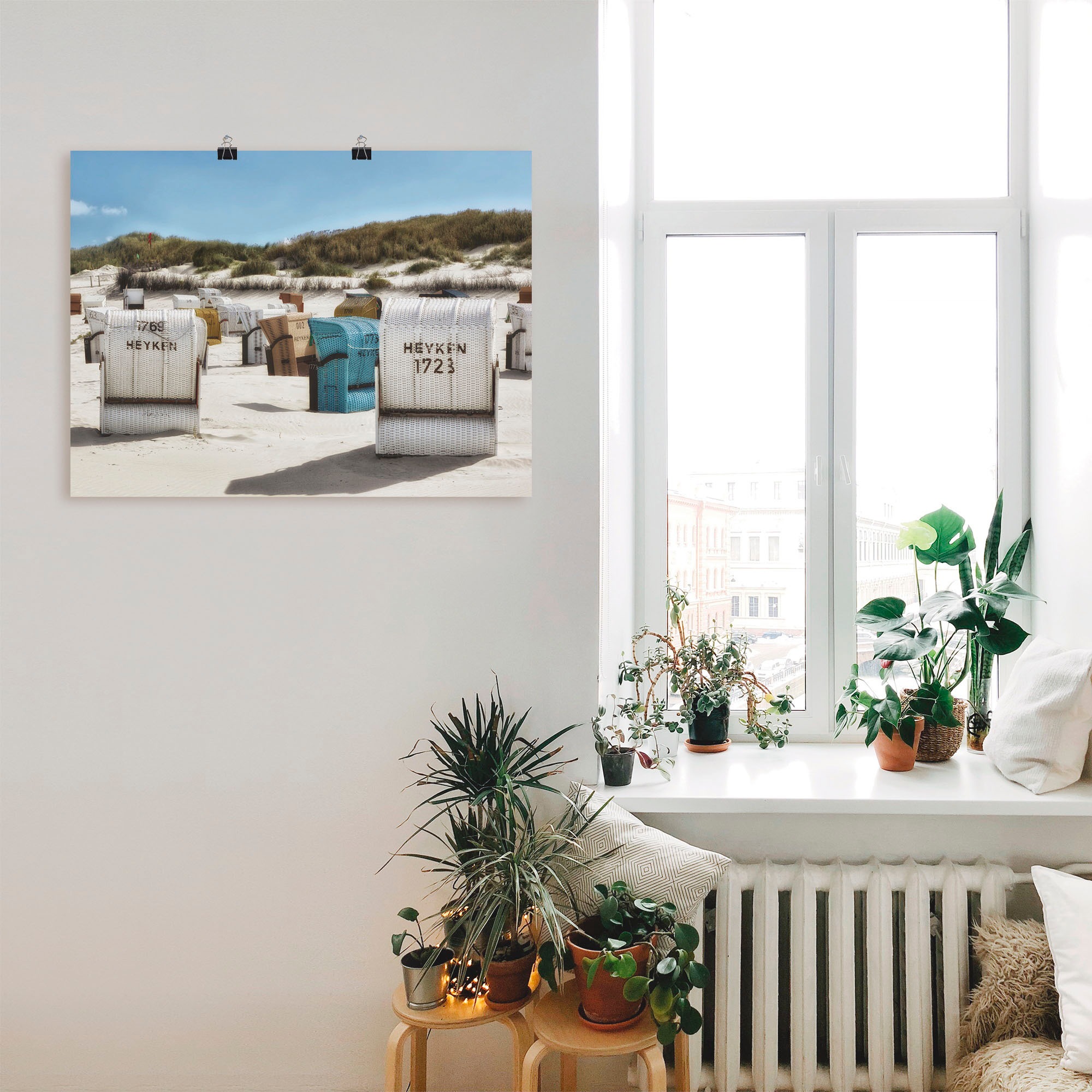 Artland Wandbild »Ein Tag am Meer«, Strand, (1 St.), als Leinwandbild, Poster, Wandaufkleber in verschied. Größen
