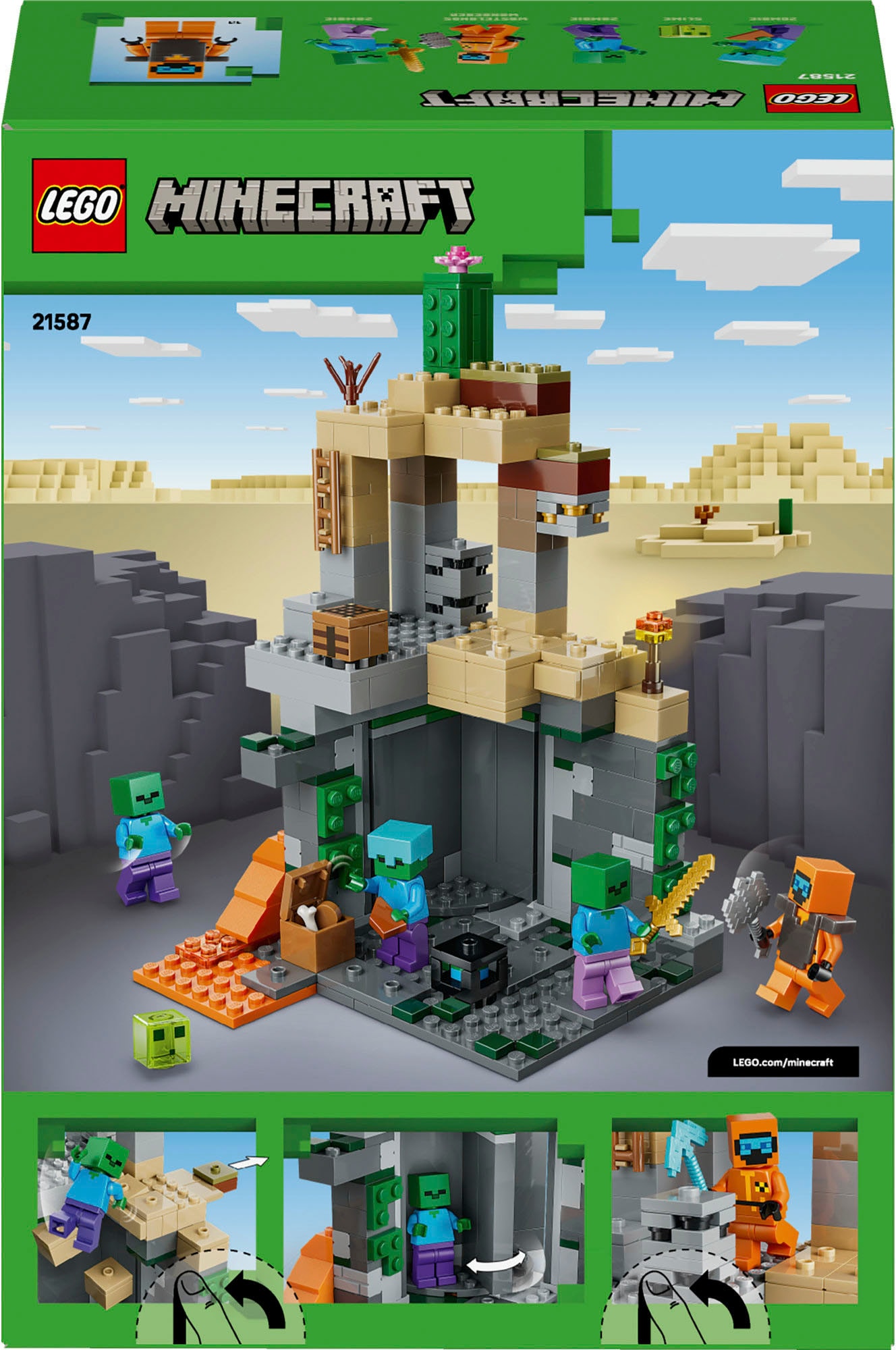 LEGO® Konstruktionsspielsteine »Zombieverlies (21587), LEGO Minecraft« Made in Europe