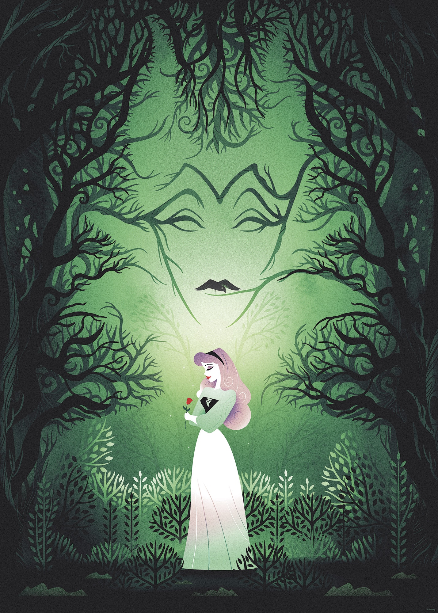 Komar Wandbild »Disney Sleeping Beauty Aurora Maleficent«, Disney, (Set, 1 St.), 50 x 70 cm (Breite x Höhe) - Kinderzimmer, Dekoration