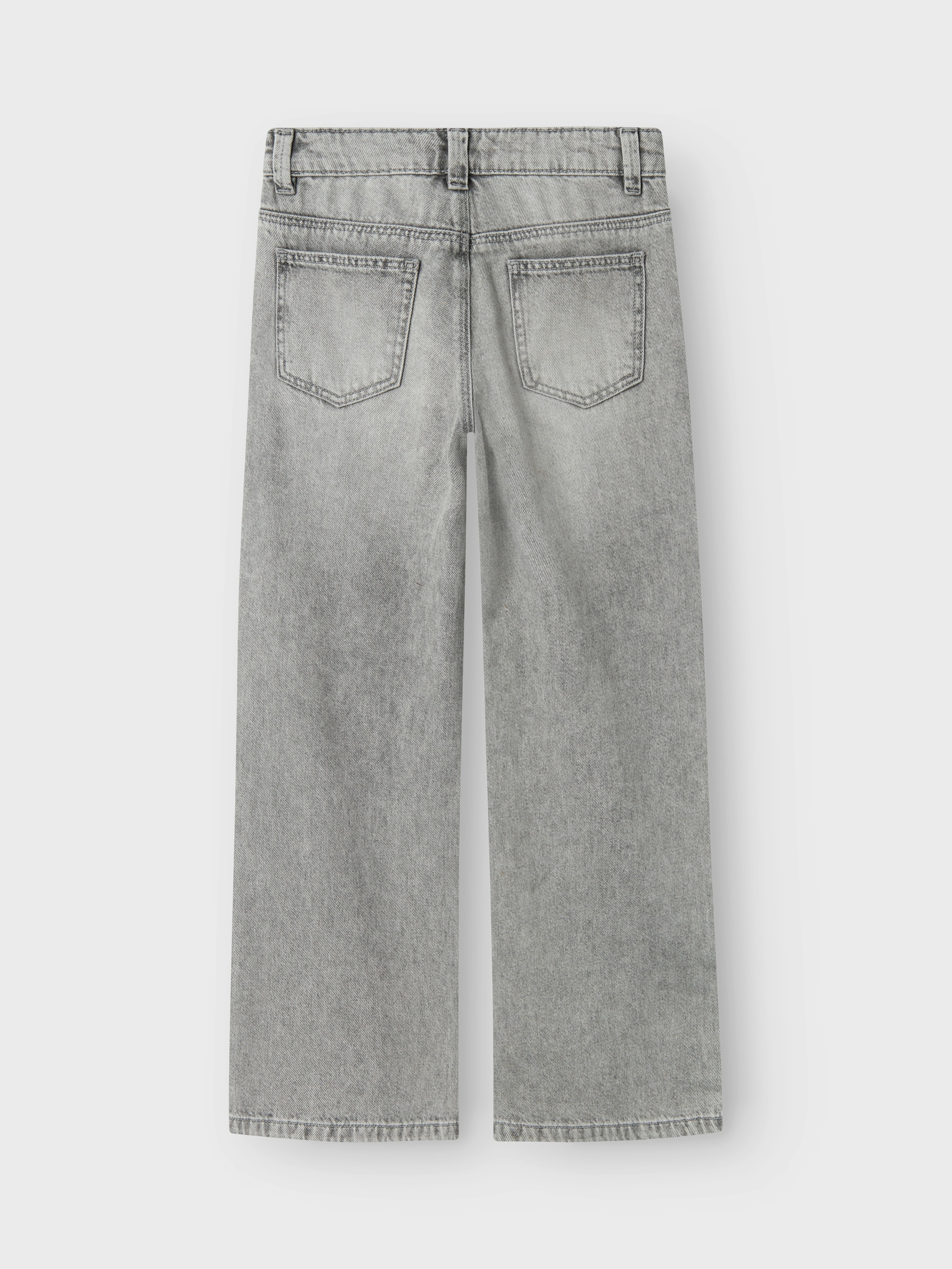 Name It Weite Jeans »NKFROSE für Mädchen mit weitem Bein und klassischem Sitz«, normal, Denim, Abriebeffekte, Reißverschluss