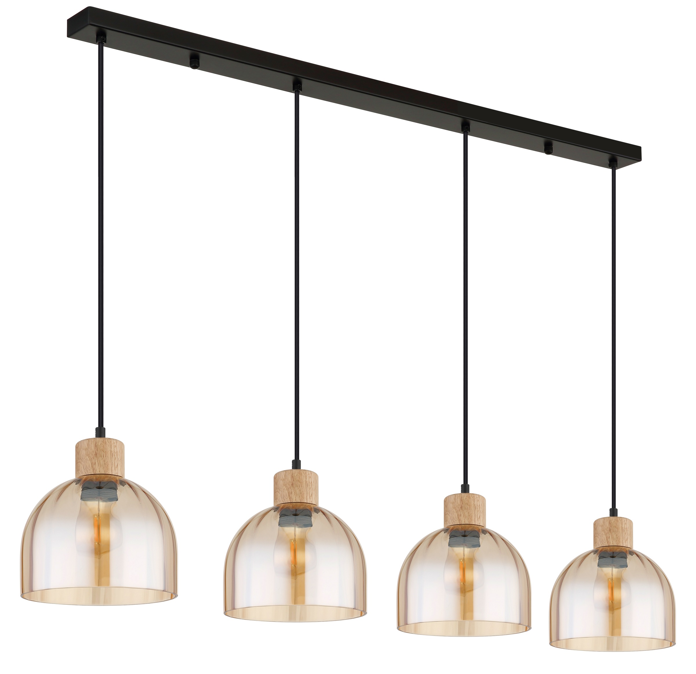 GLOBO LIGHTING Hängeleuchte »SWANSON« E27 1 Stk. Hängeleuchte mit Glas amber, warmes Licht, stilvoll elegant