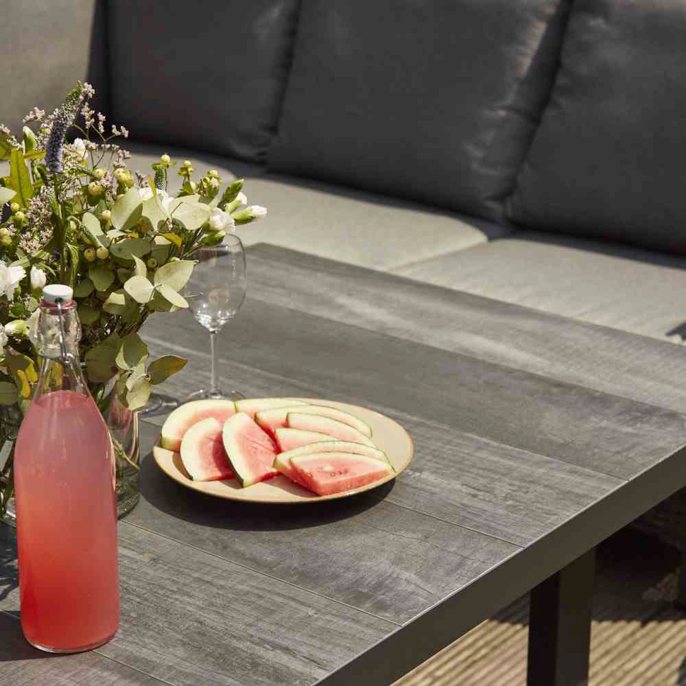 Siena Garden Gartenlounge-Set »Taranto Eckset«, Alu, matt-anthrazit, inkl. Kissen