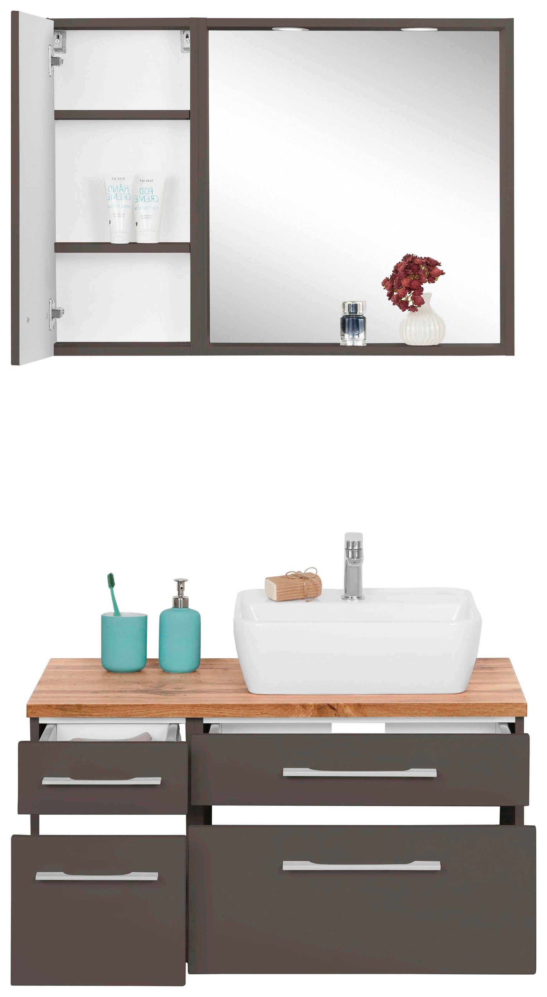 welltime Badmöbel-Set »Davos« 3 Stk. tlg. günstig online kaufen