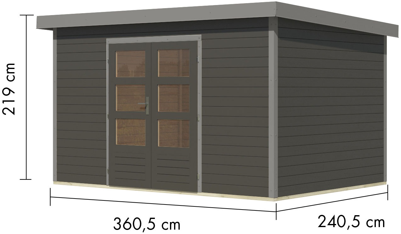 Karibu Gartenhaus »Pluto 7 B«, aus hochwertigen Materialien