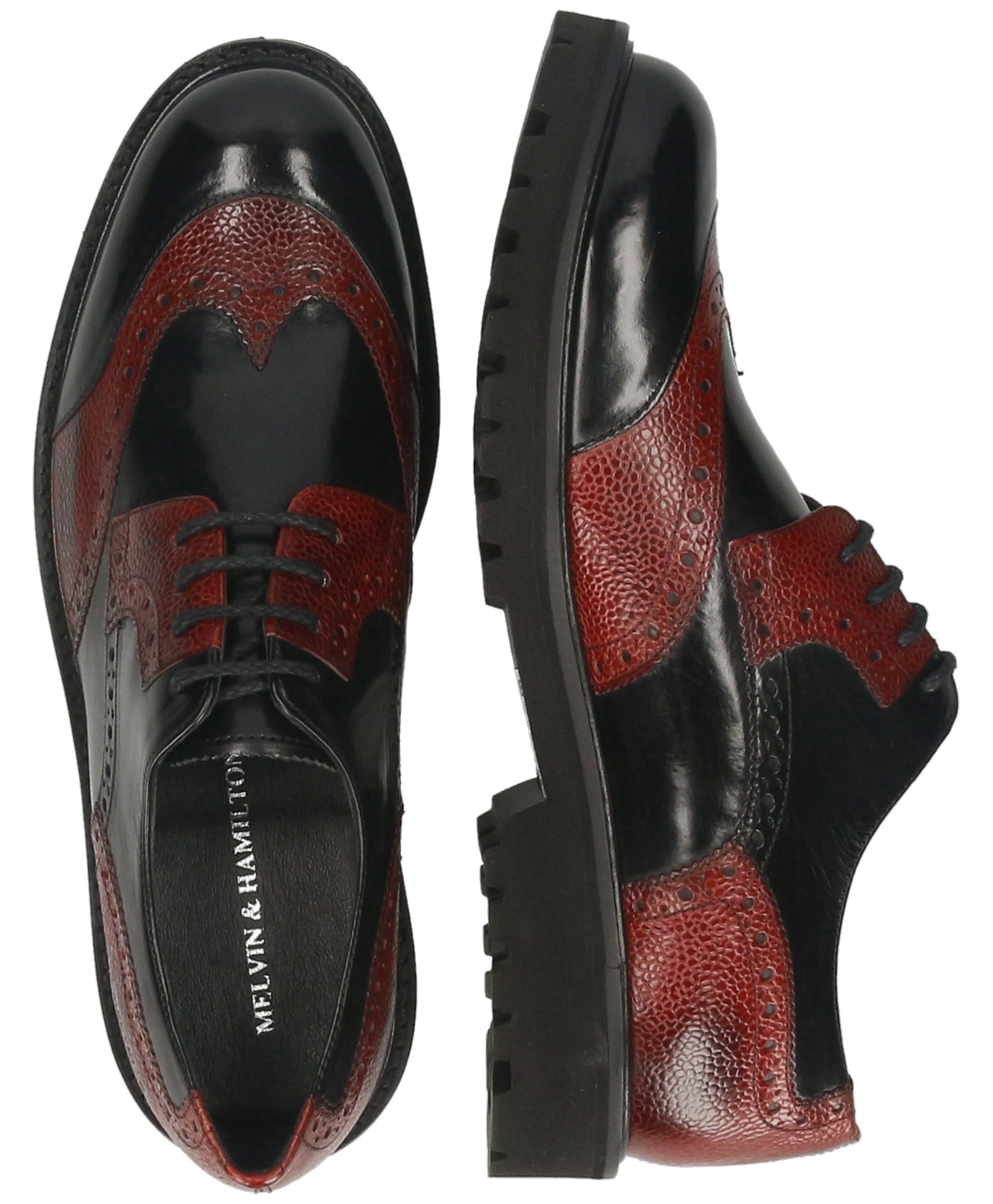 Melvin & Hamilton Budapester »Pierce 30 - vegetabil gegerbt«, Brogue, Budapester, Business Schuh mit Chunky Sohle