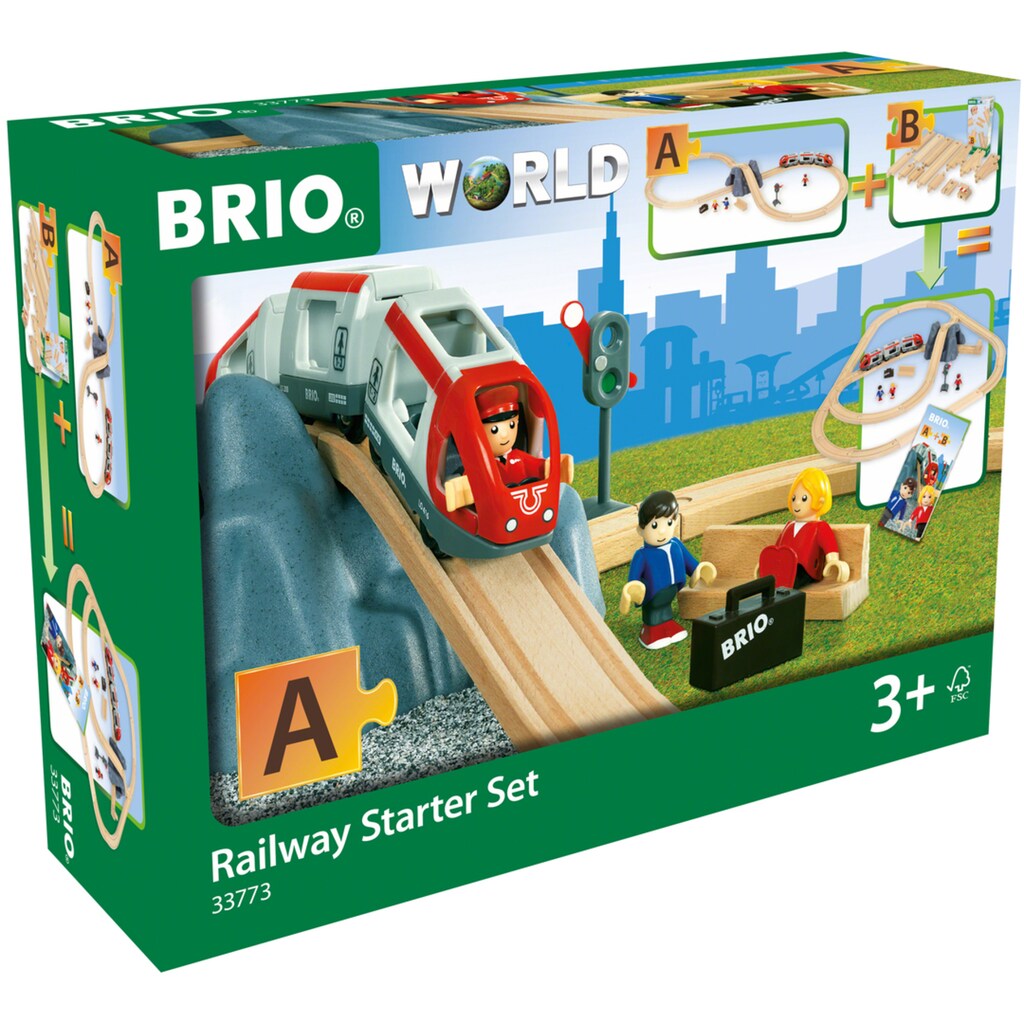 BRIO® Spielzeug-Eisenbahn »BRIO® WORLD, Eisenbahn Starter Set A«, (Set)