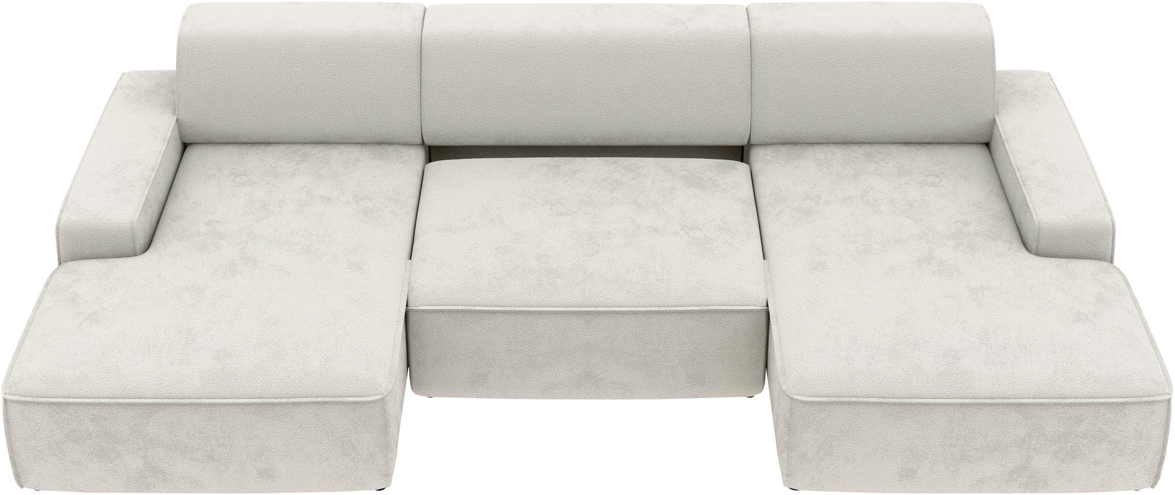 TRENDMANUFAKTUR Wohnlandschaft »Graz, wahlweise mit Sitzvorschub und Bettkasten, U-Form, Breite 329 cm«, in Cord-, haustierfreundlichem LEO Struktur- oder LUMOS-3D-Bezug