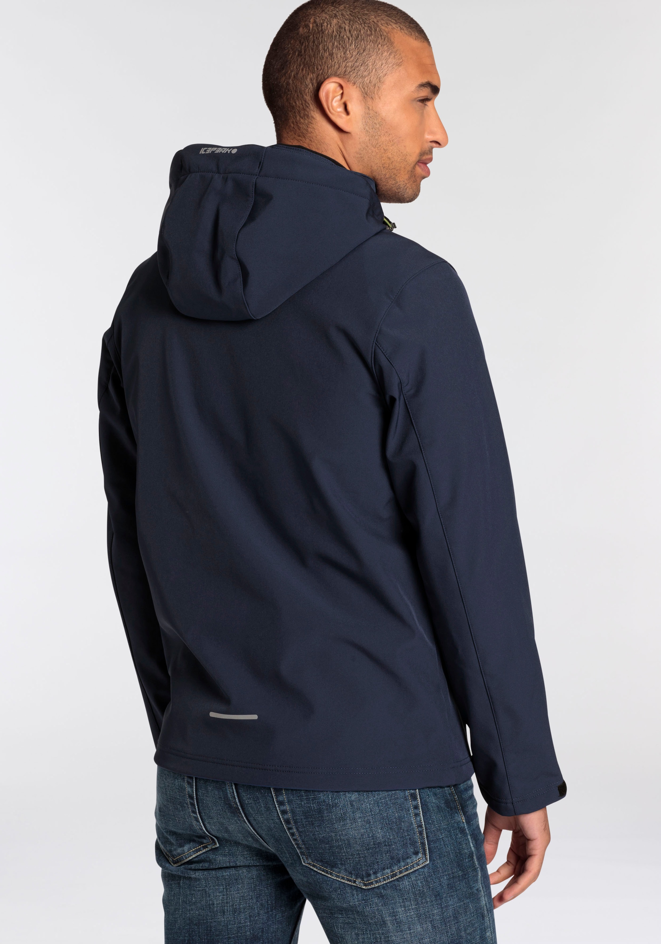 Icepeak Softshelljacke »H SOFTSHELLJACKE BRIMFIELD«, mit Kapuze, mit dezenten Logoschriftzügen