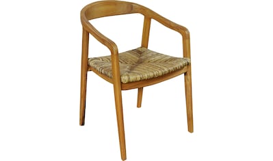 SIT Esszimmerstuhl, mit Rattan Sitzfläche, Armlehnstuhl in geschwungener Form kaufen