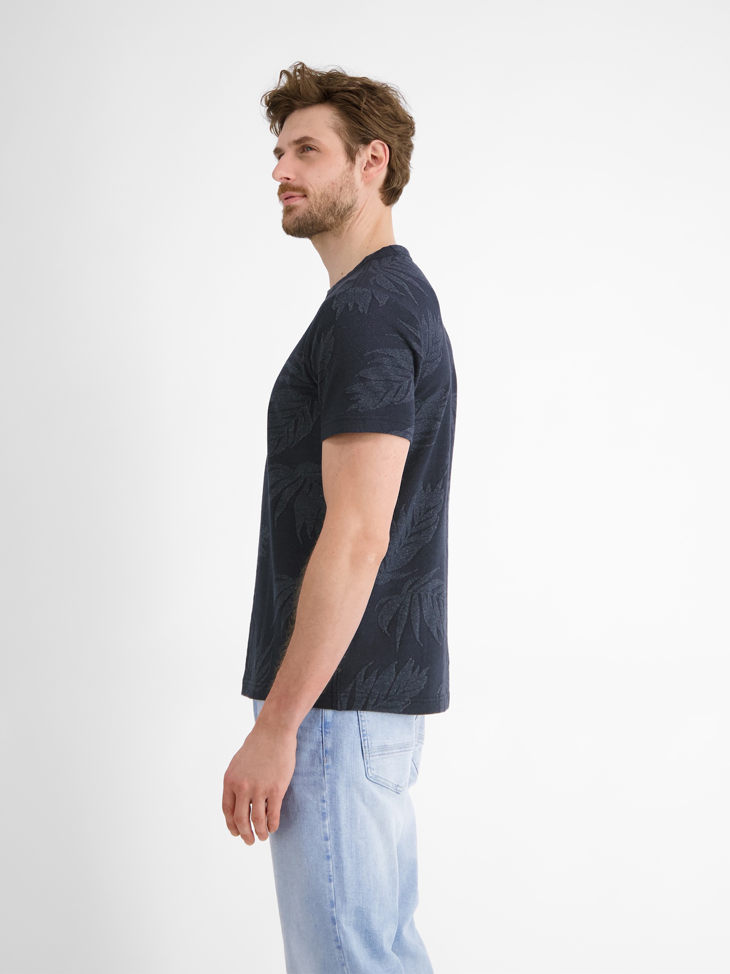 LERROS T-Shirt »Jacquard T-Shirt für Herren«