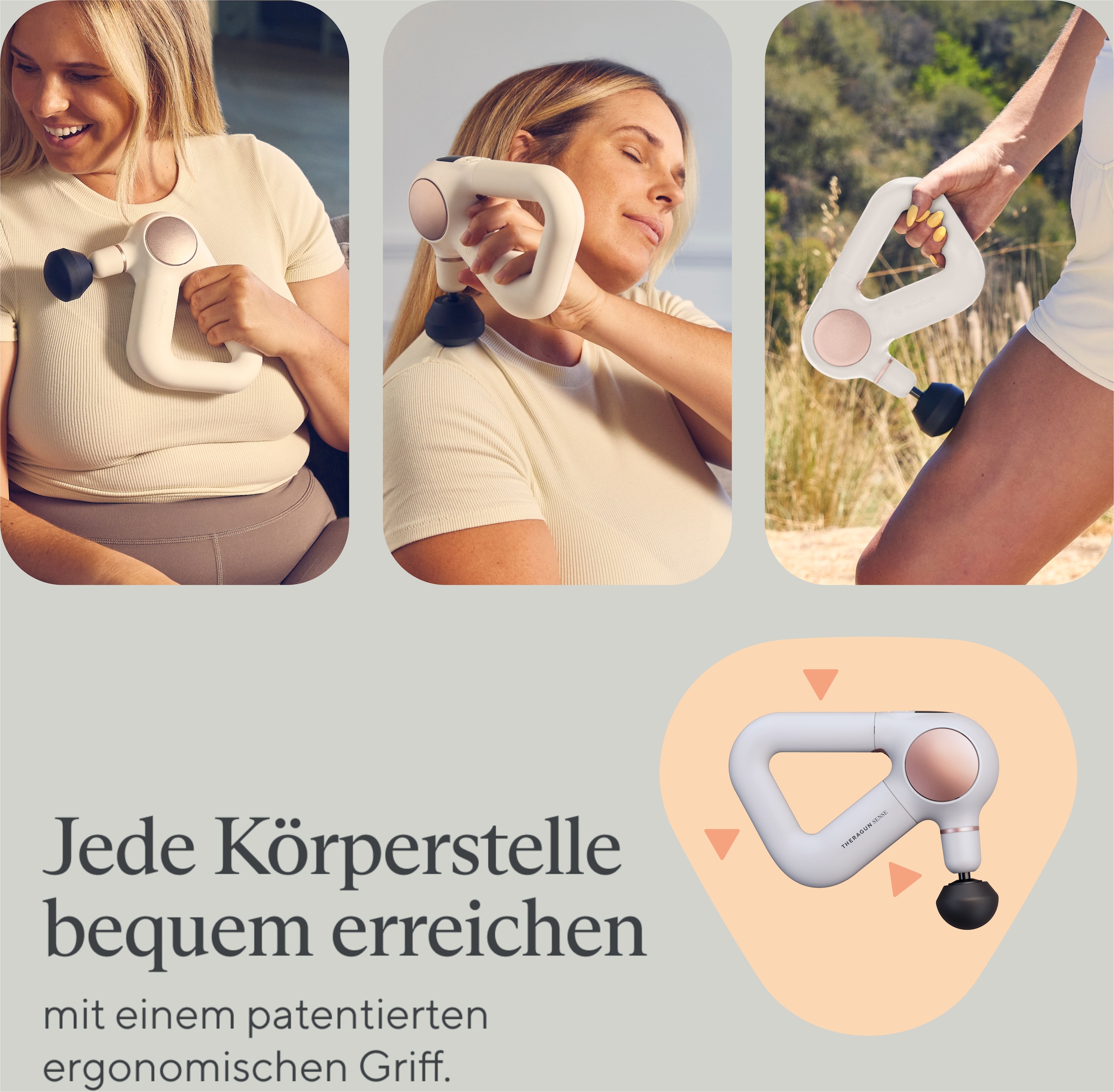Therabody Massagepistole »Theragun Sense, Stressreduktion, Schmerzlinderung, Erholung«, geführte Atemübungen inkl. TheraMind Klang Therapie