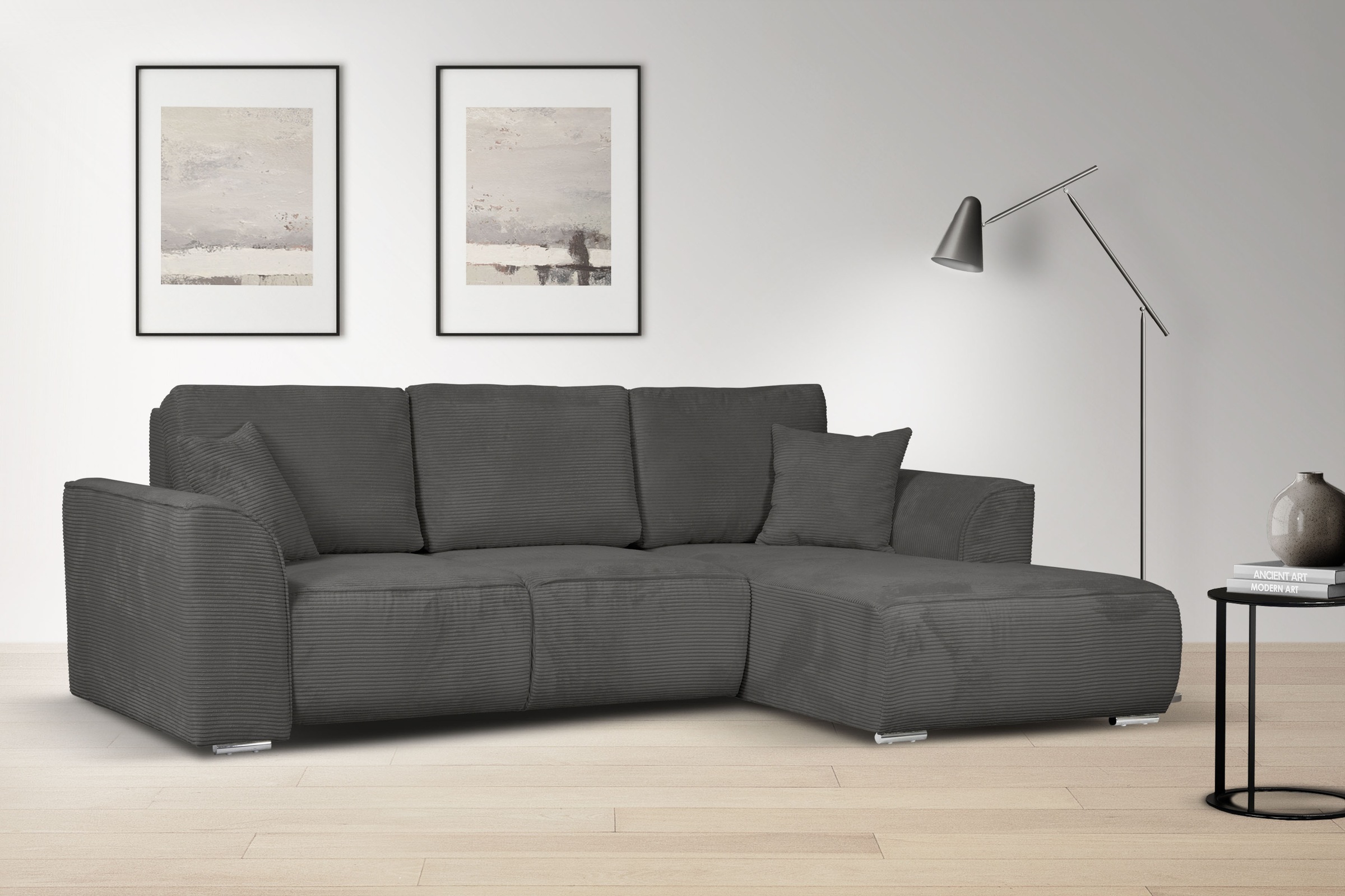 OTTO home Ecksofa »BEATRICE optionale Schlafsofa mit Bettkasten, B/T/H: 265 günstig online kaufen