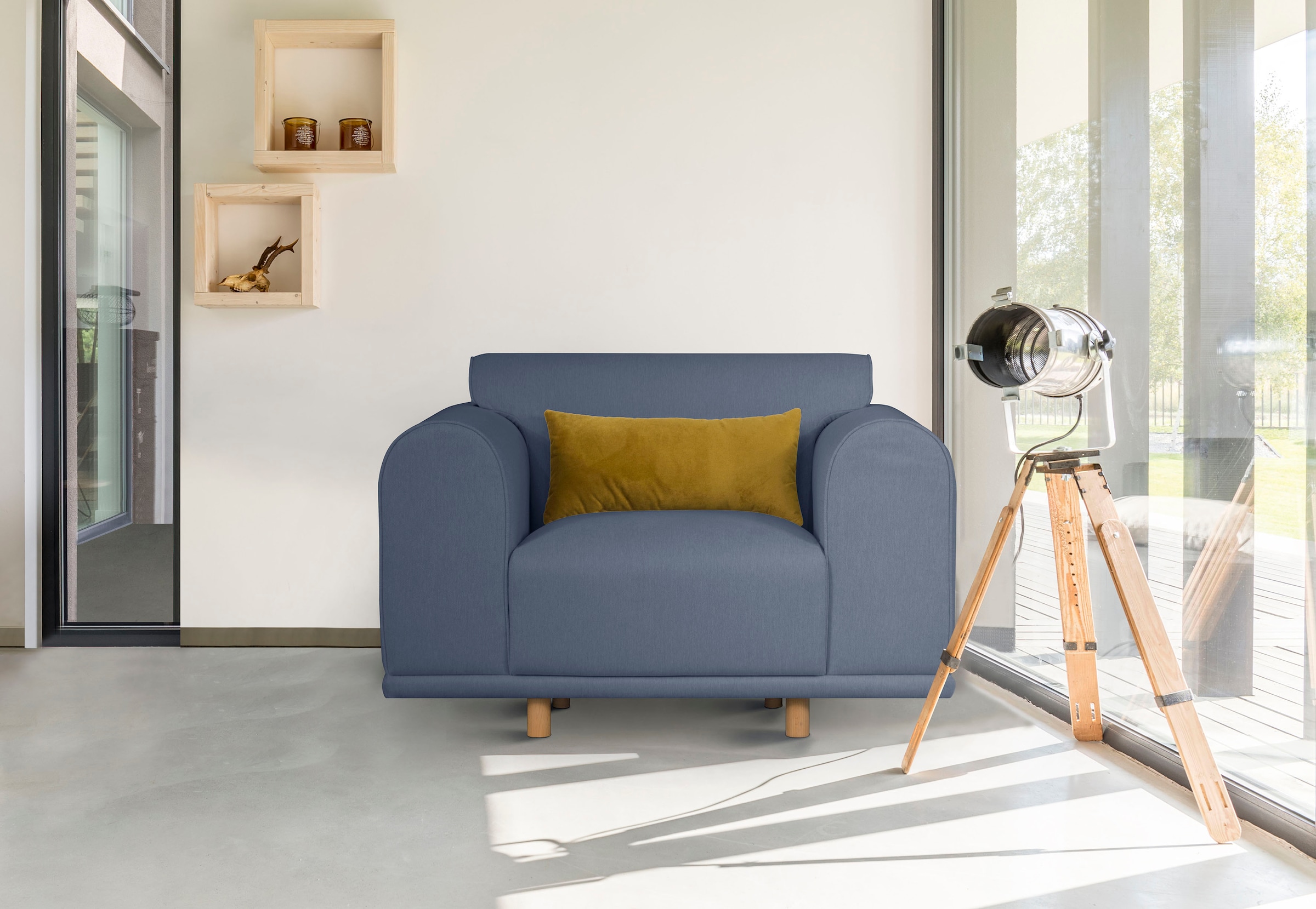 andas Loveseat »Maroon Sessel«, in skandinavischem Design, mit losem Kissen günstig online kaufen