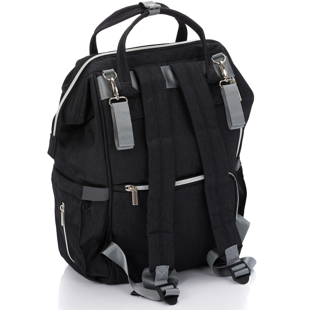 Fillikid Wickelrucksack »schwarz melange«