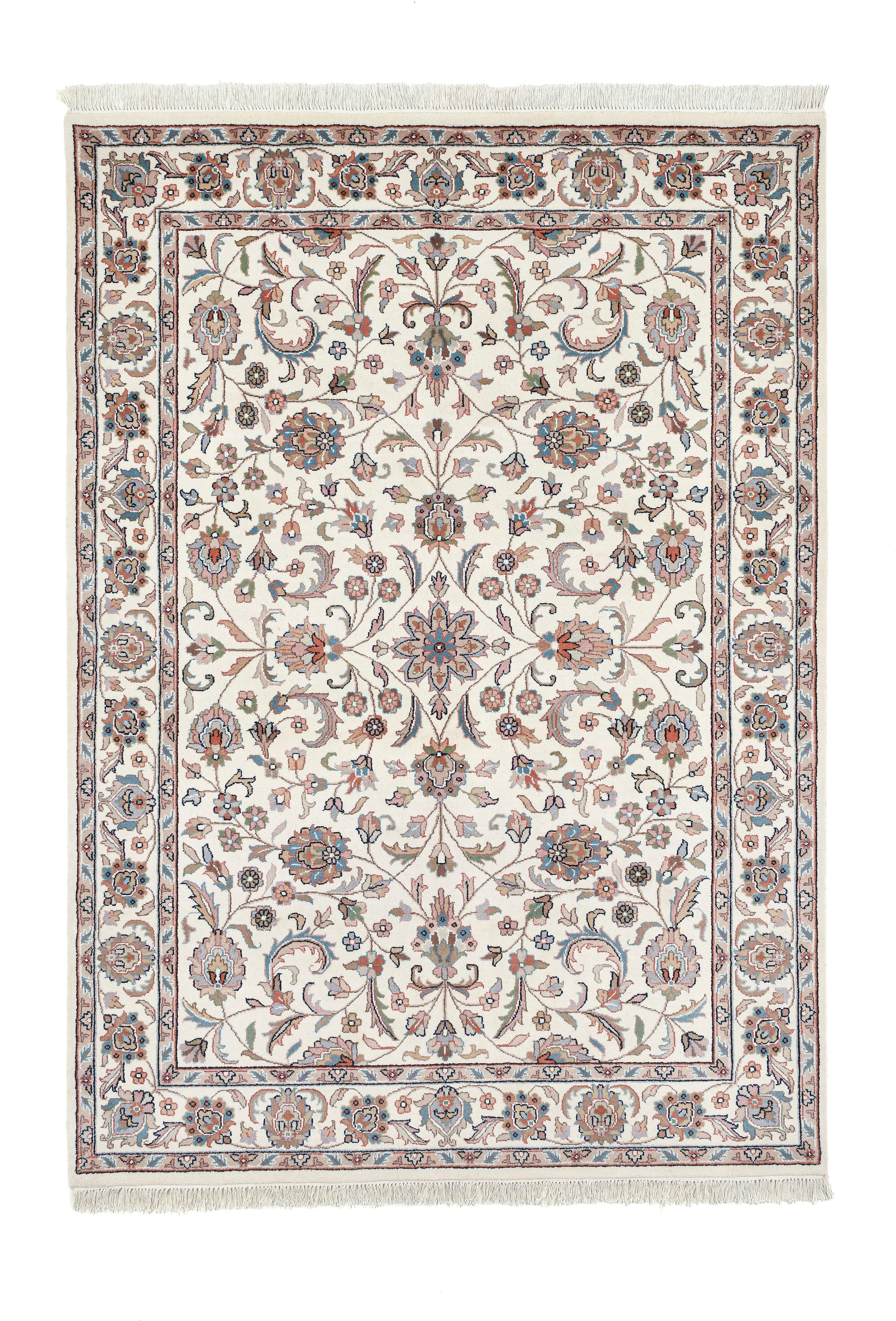 my home Orientteppich »BI Oriental«, rechteckig, 12 mm Höhe, reine Wolle, handgeknüpft, orientalisches Design, mit Fransen
