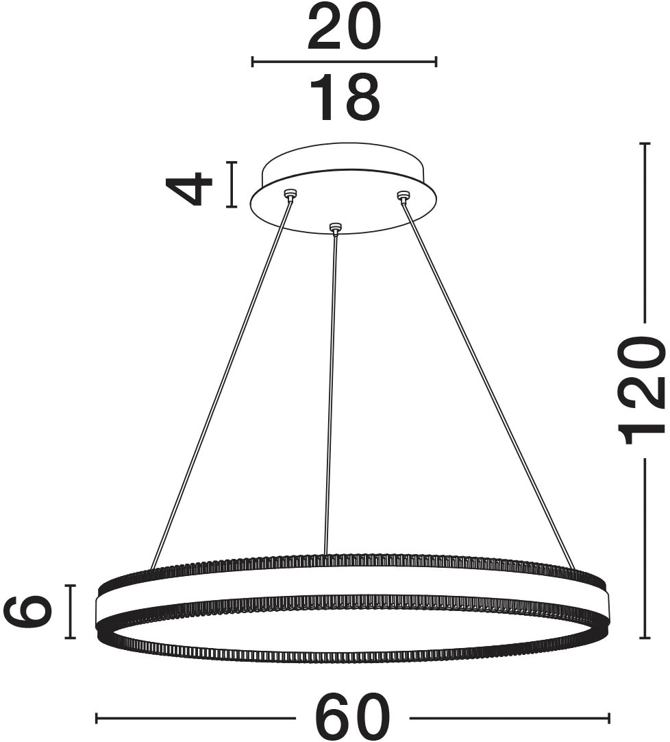 Nova Luce Pendelleuchte »ALARO«, 1 flammig
