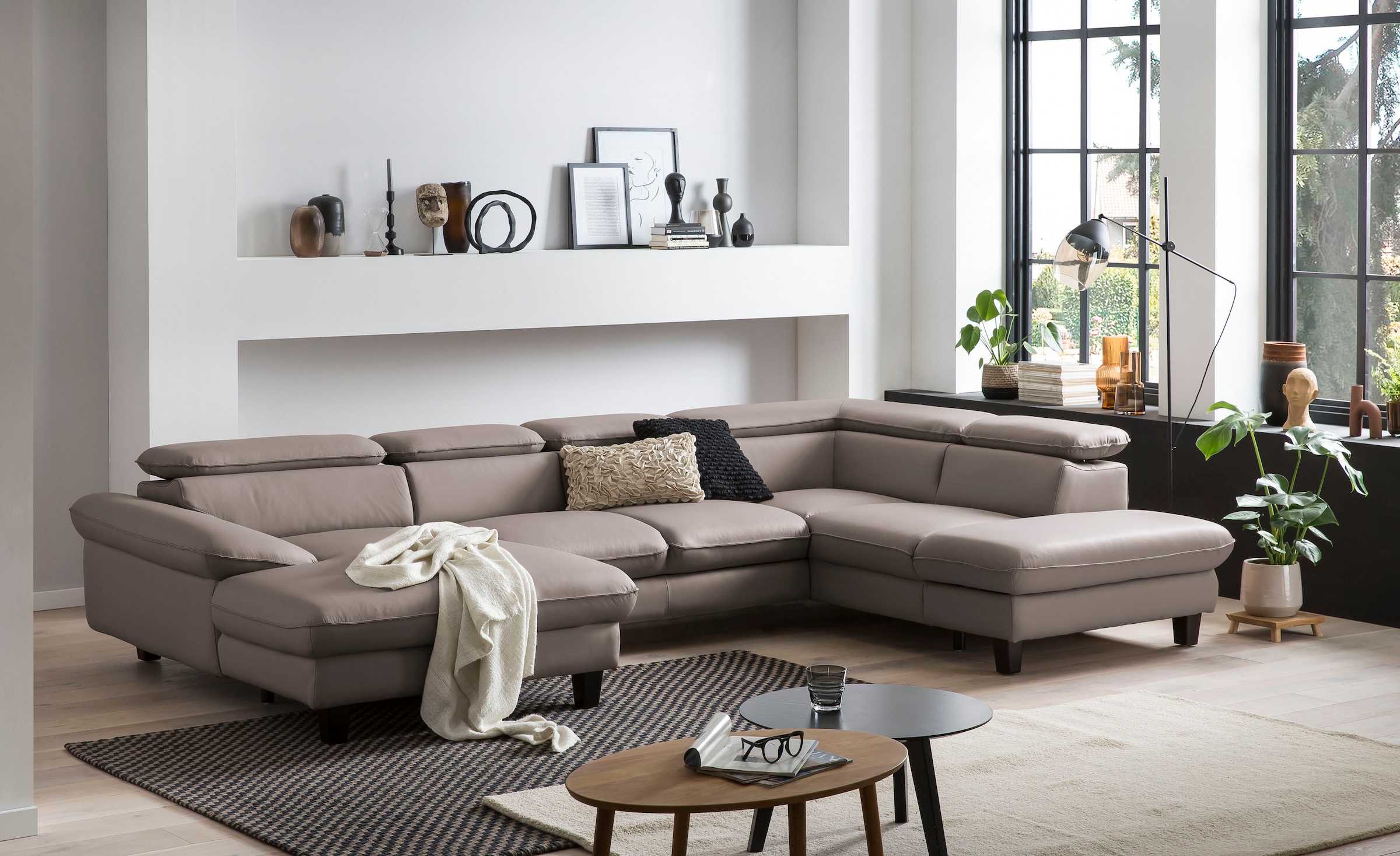 Home affaire Wohnlandschaft »Pilot U-Form«, mit Kopfteilverstellung, wahlwe günstig online kaufen