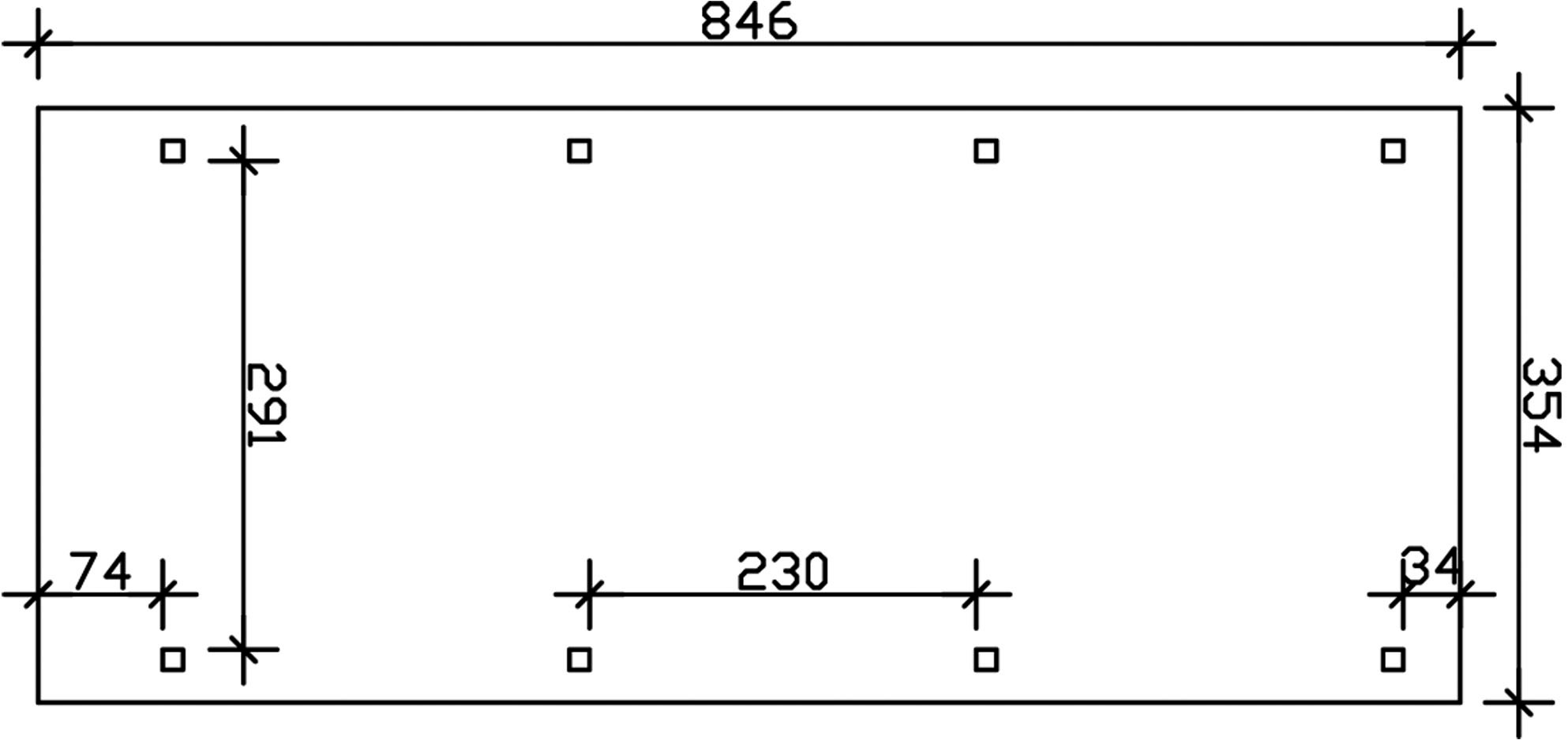 Skanholz Einzelcarport »Emsland«, Holz, 291 cm, Anthrazit