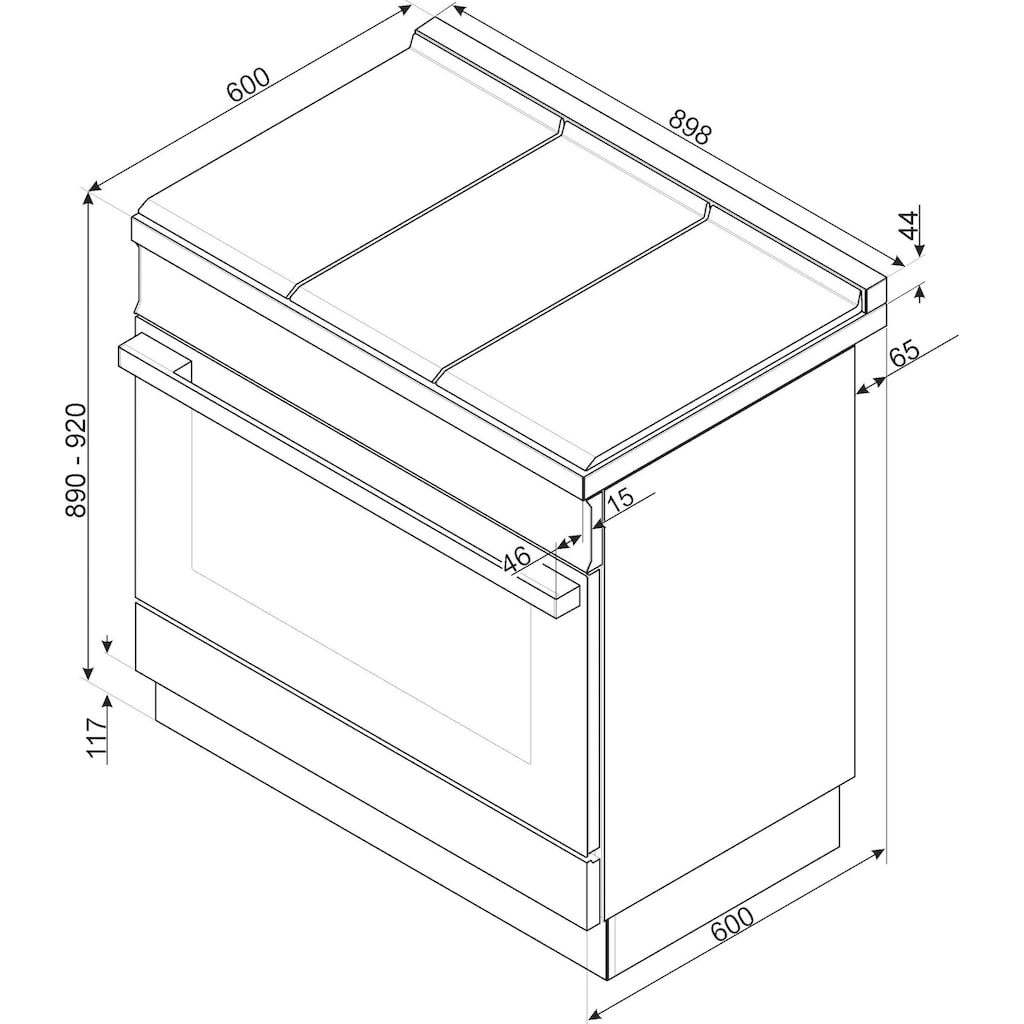 Smeg Induktions-Standherd »CPF9IPBL«, CPF9IPX