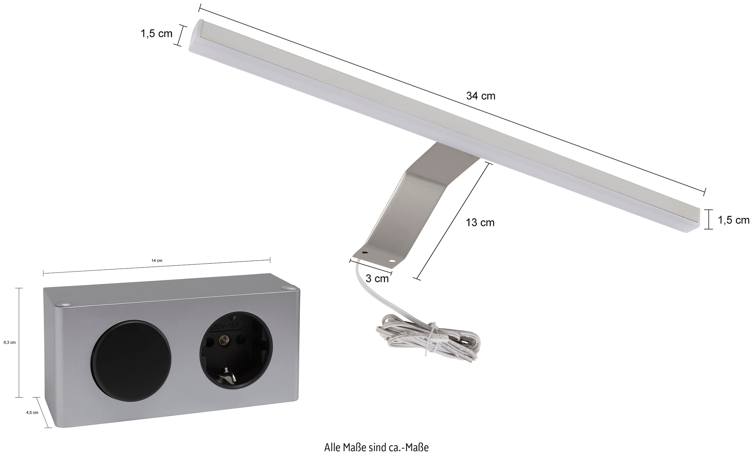 INOSIGN Badmöbel-Set »Malmö, 5 teilig, inklusive LED Beleuchtung, bestehend aus:«, (Set, 5 St.), Badmöbel, 5-tlg