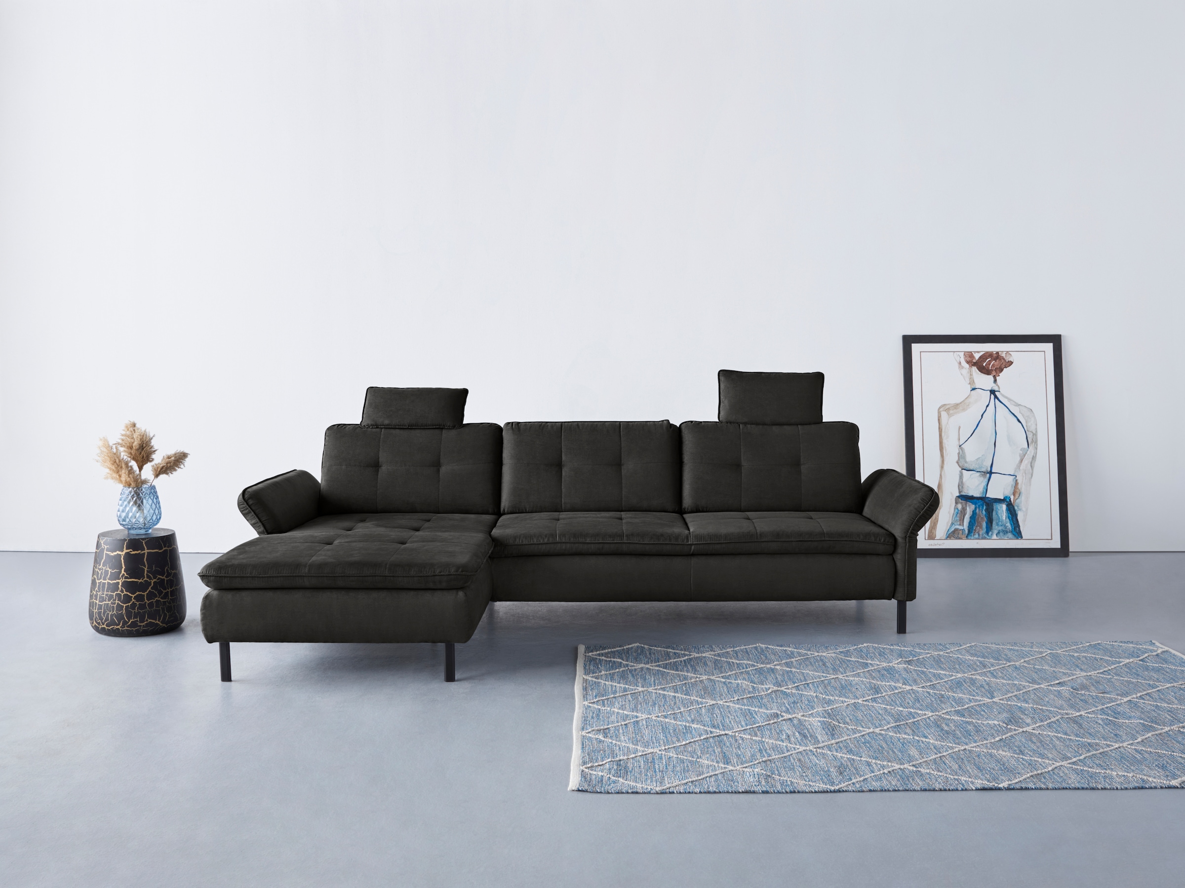 INOSIGN Ecksofa »Birkholm L-Form«, Armlehnverstellung, auch in Easy Clean B günstig online kaufen