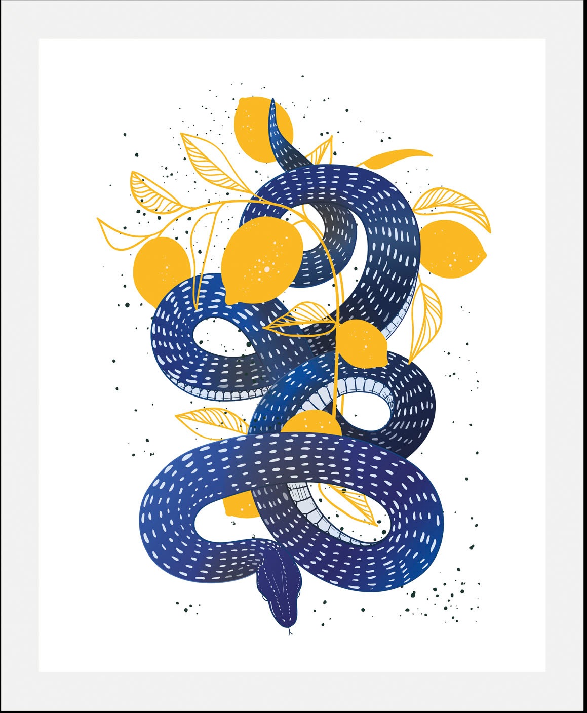 queence Bild »Lemon Snake«, Obst-Obst Bilder-Schriftzug-Figuren-Tiere-Repti günstig online kaufen