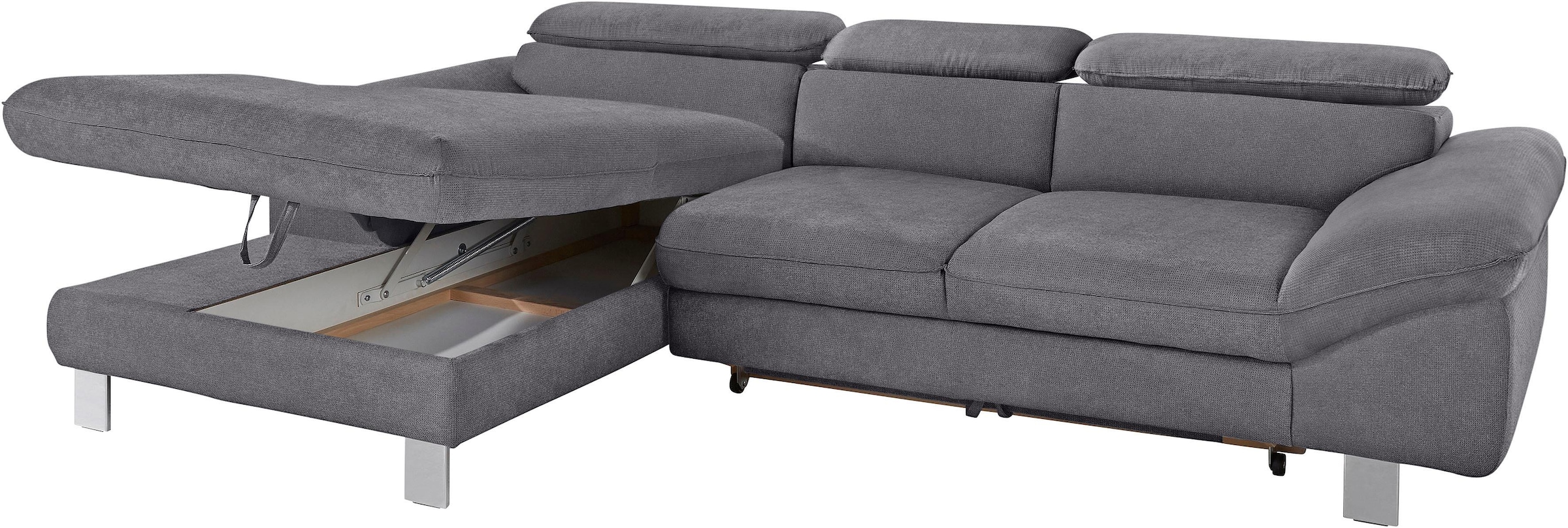 COTTA Ecksofa »Driver L-Form«, mit Kopfteilverstellung, wahlweise mit Bettfunktion & Bettkasten