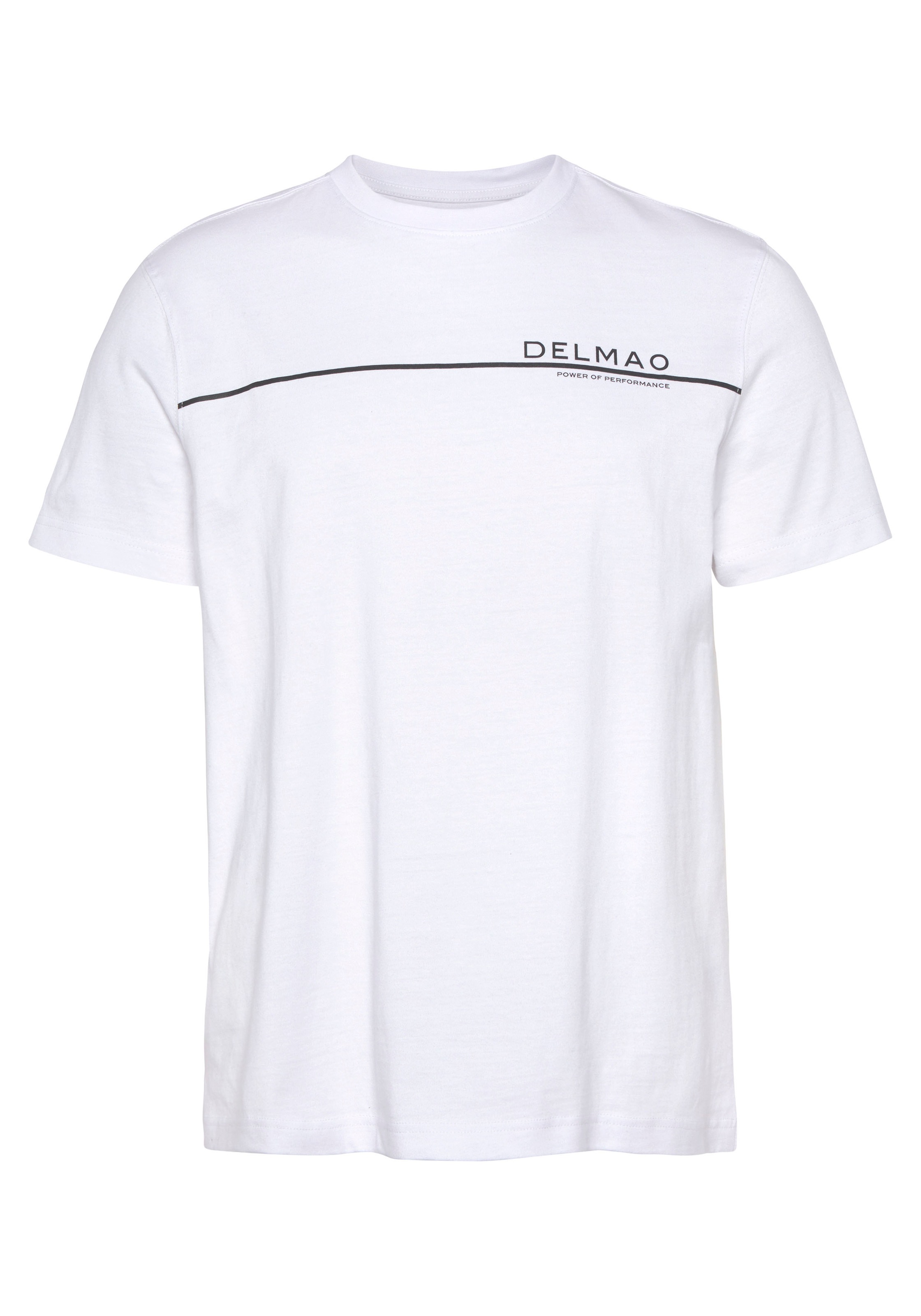 DELMAO T-Shirt, Kurzarm, mit coolem Print, Rundhalsausschnitt, aus 100% Baumwolle