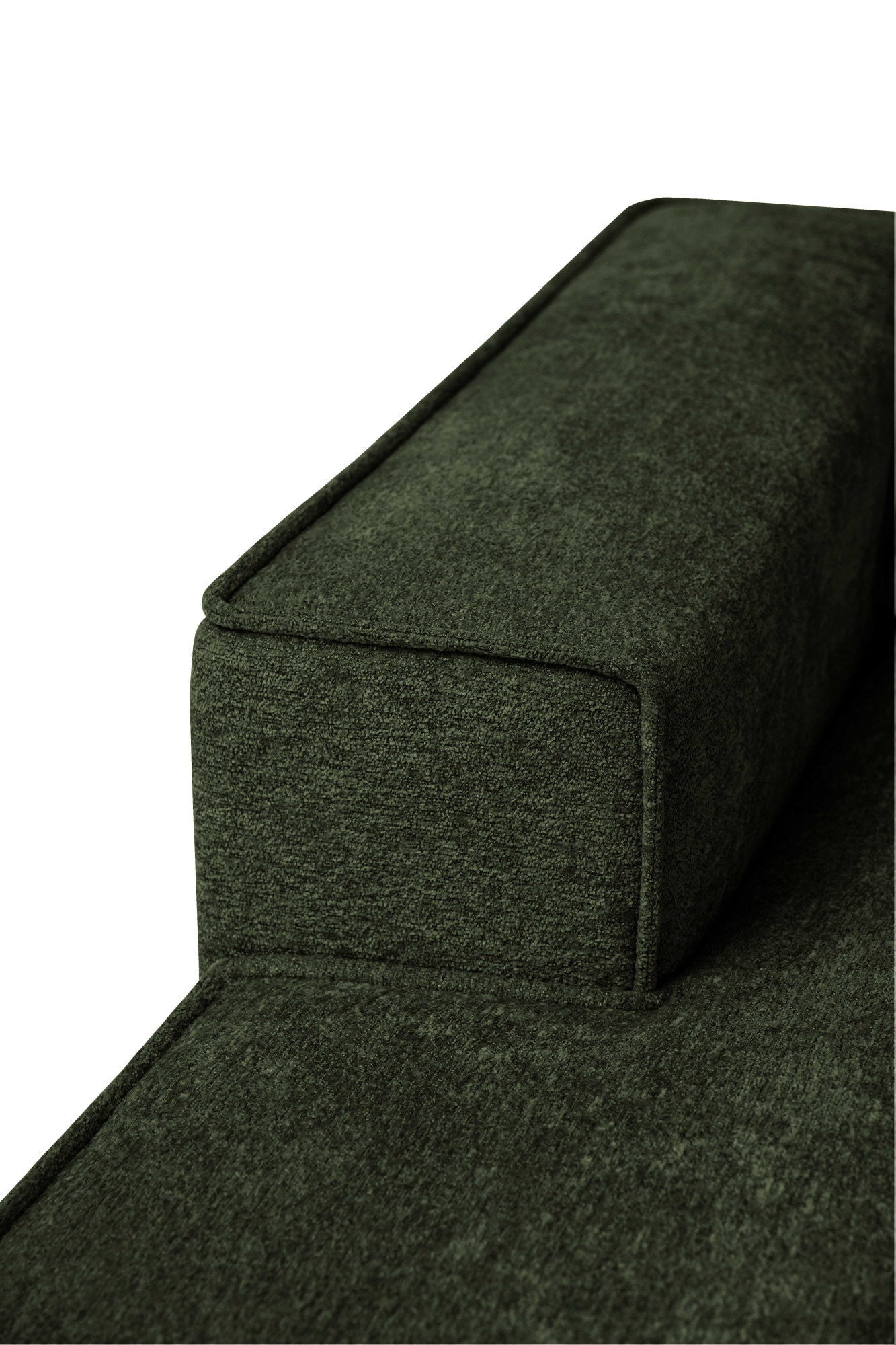 Places of Style Wohnlandschaft »XXL Sofa Oland, Struktur, Flachgewebe, Luxus-Microfaser, Boucle«, U-Form, 345 cm, Wellenunterfederung, Skandi-Design, Metallfüße