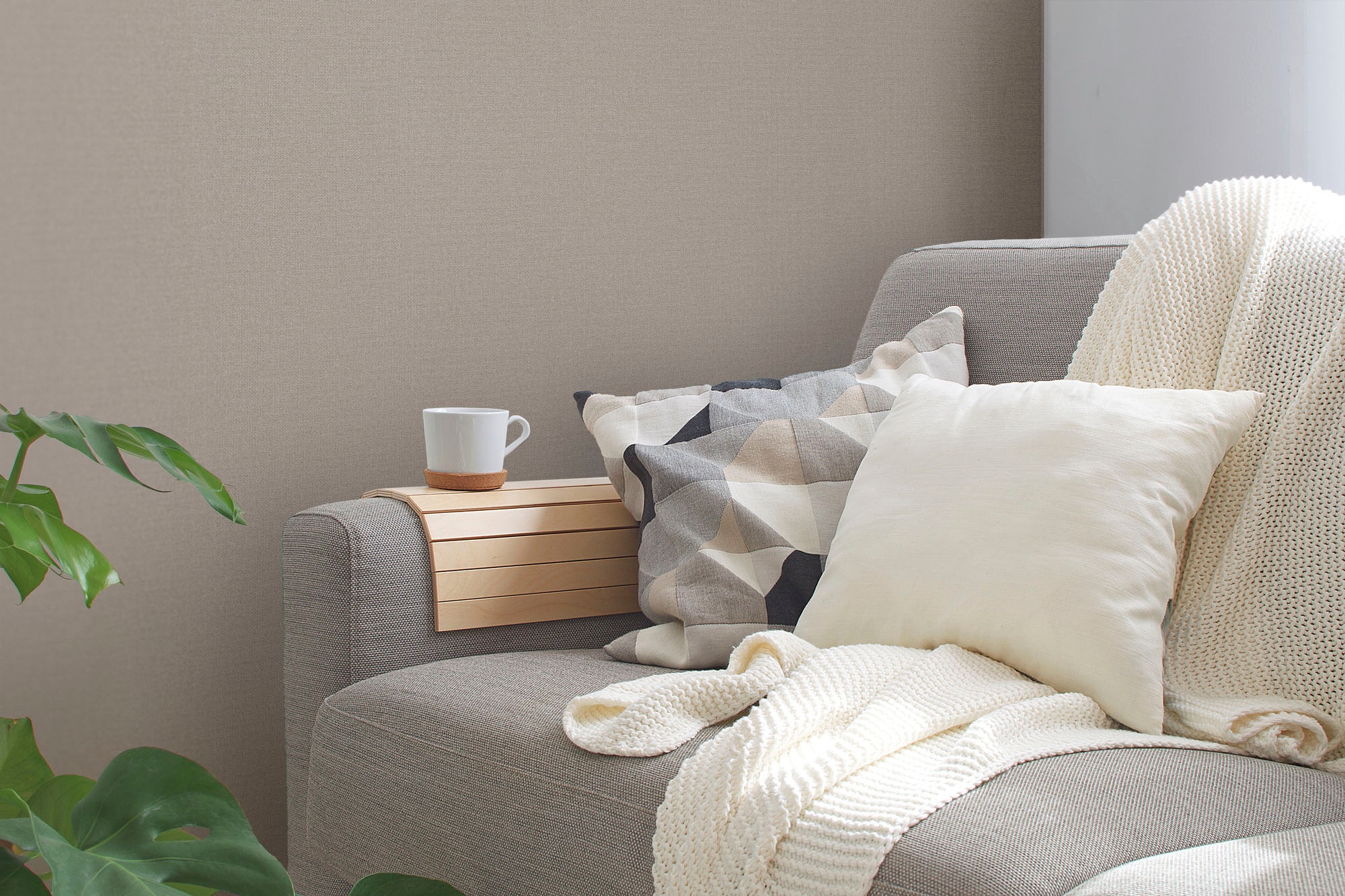 A.S. Création Vliestapete »Nara Einfarbig« gemustert | matt | neutral leicht strukturiert Unitapete Tapeten Wohnzimmer Schlafzimmer Küche modern Flur Design