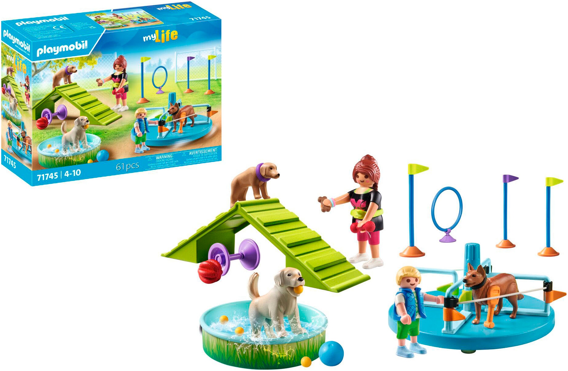 Playmobil® Konstruktions-Spielset »Hundespielplatz (71745), Playmobil My Life«, (61 St.)
