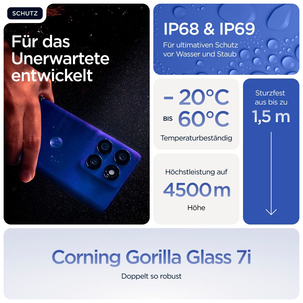 Motorola Smartphone »Edge 60 Pro 512GB«, Dazzling Blue