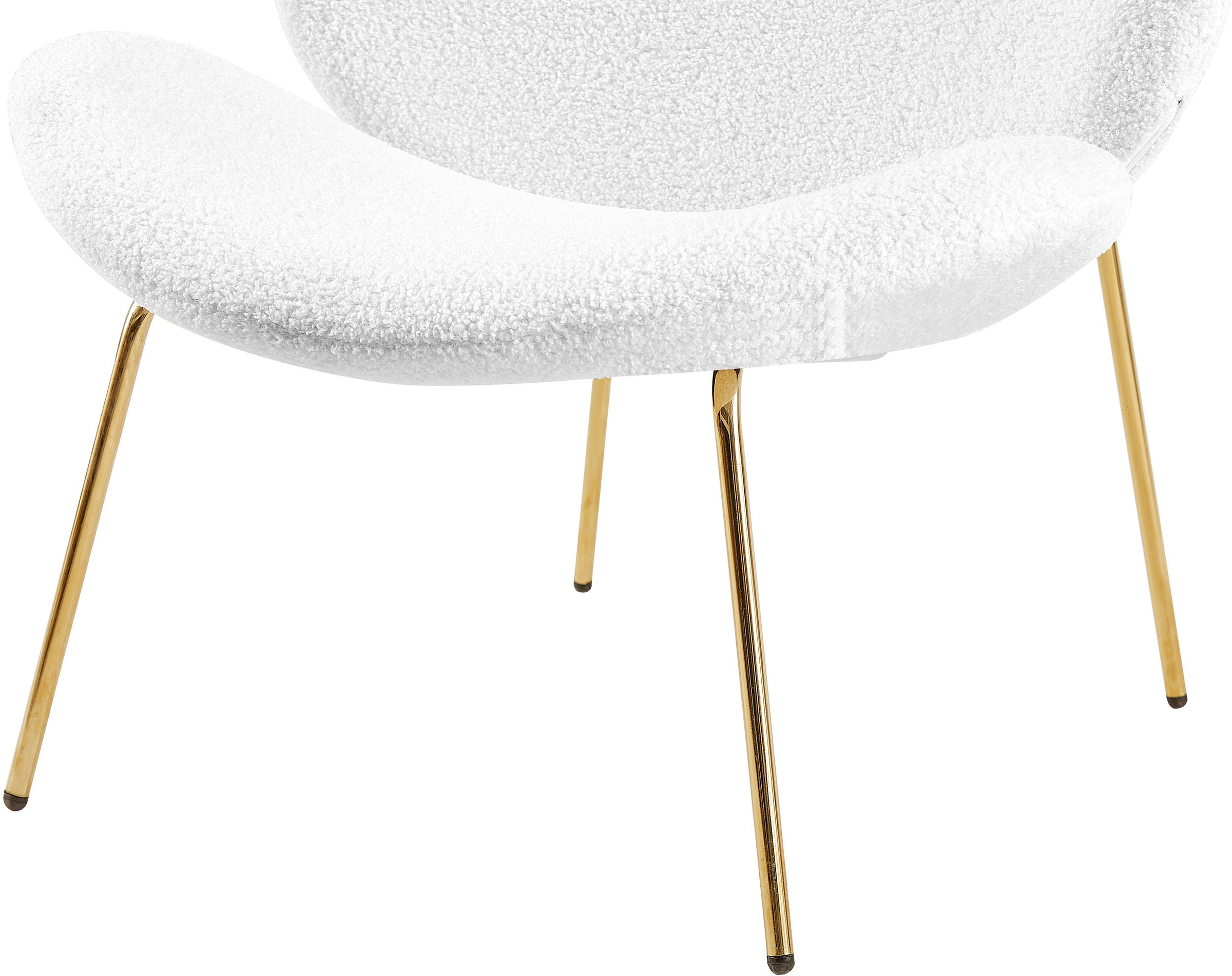 Kayoom Polsterstuhl »Stuhl Jaden 125 2er-Set, im angesagten Stoff mit dem Kräusel-Effekt«, (Set), 2 St., Ästhetisch minimalistisches Design, Bouclé Stoff, breites Sitzen
