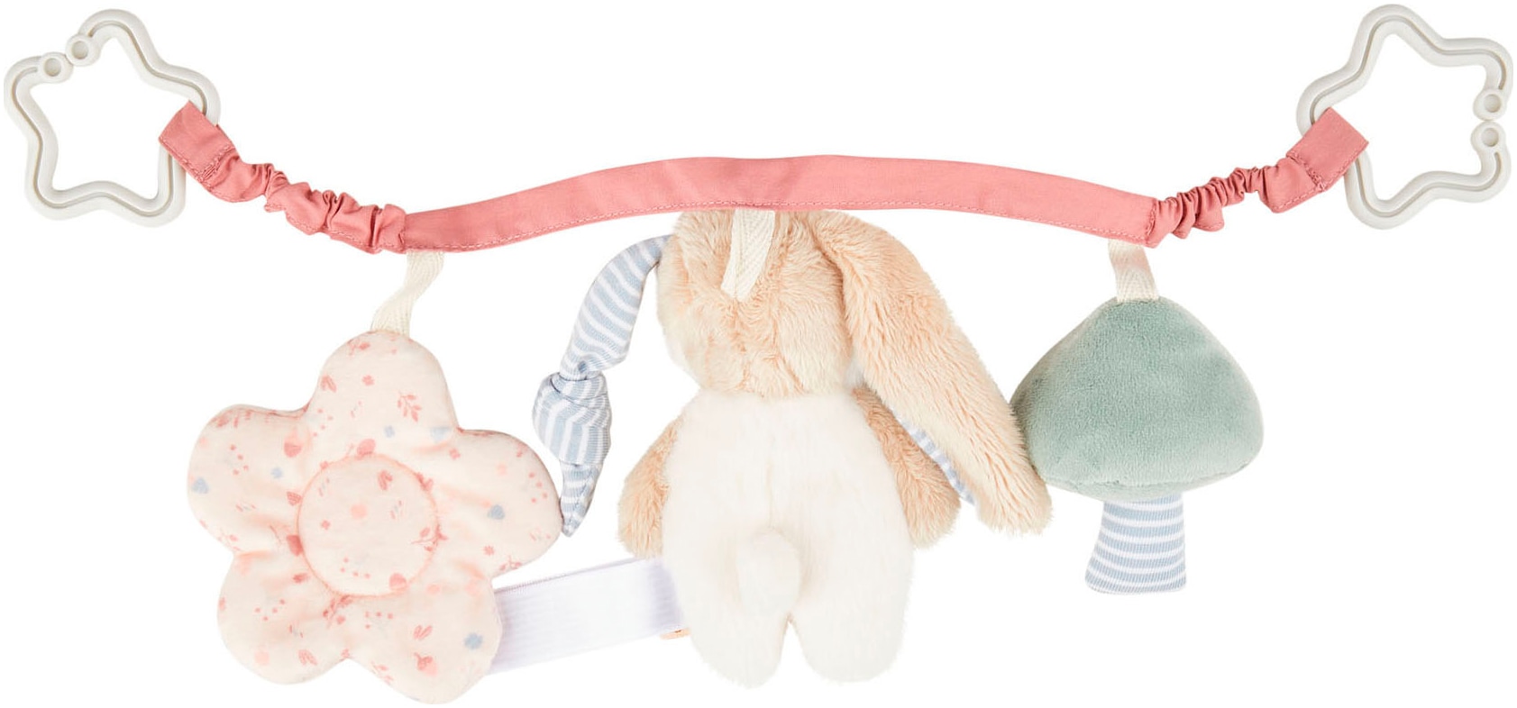 Sterntaler® Kinderwagenkette »Kinderwagenkette Hase Hanni« mit Spiegel und Rassel