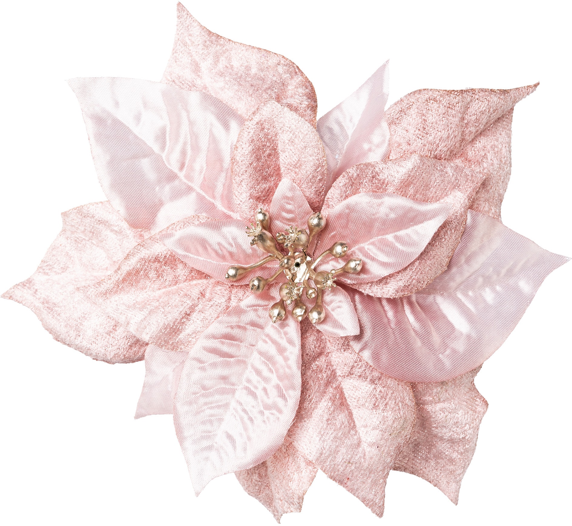 Creativ deco Weihnachtsbaumklammer »Poinsettienblüte, Weihnachtsdeko,  Christbaumschmuck«, (Set, 8 tlg.), Ø ca. 17 cm online bei