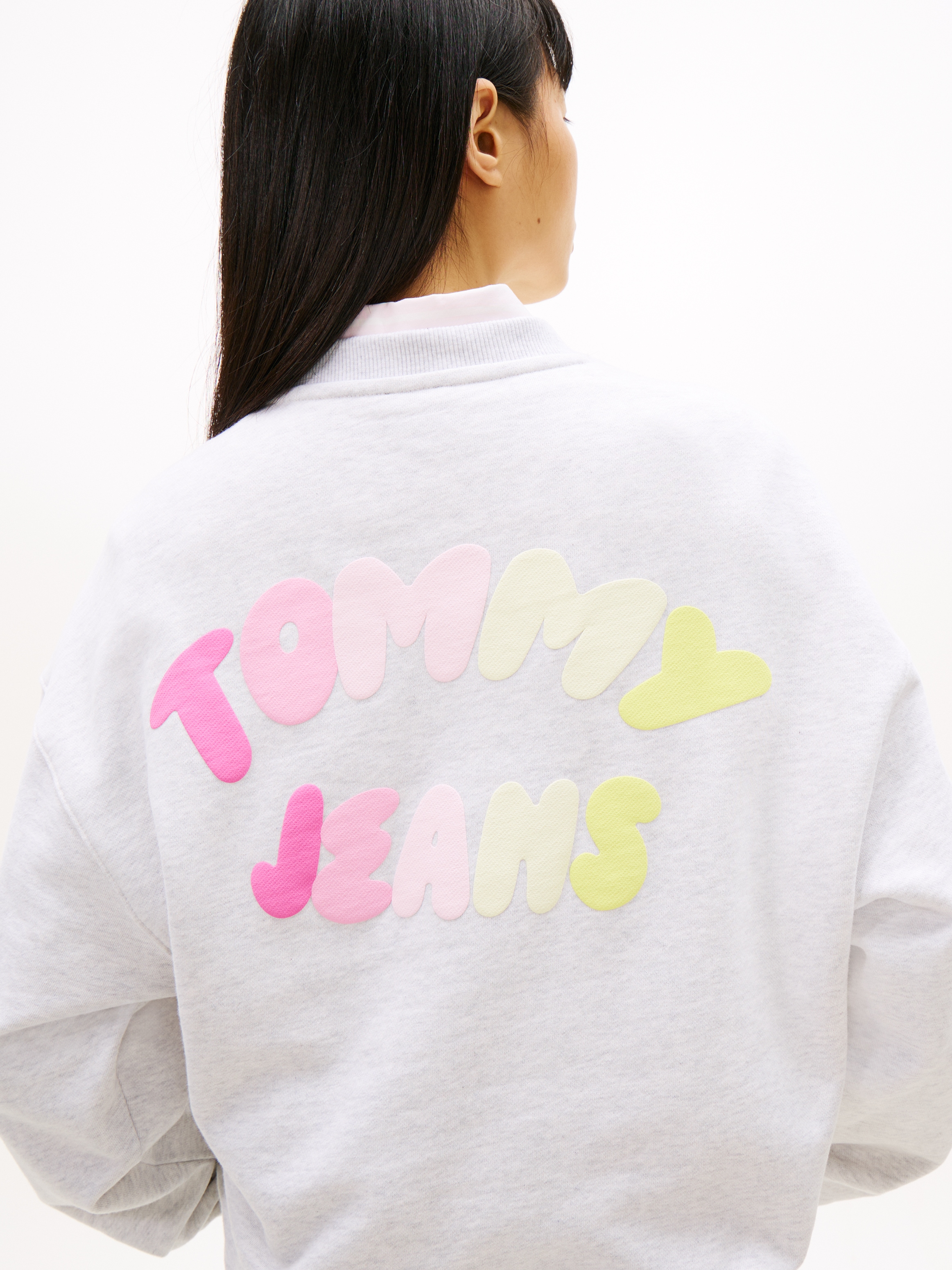 Tommy Jeans Sweatshirt »TJW BXY COLOR BUBBLE CREW EXT«, mit Backprint, Rundhals, Boxy Fit
