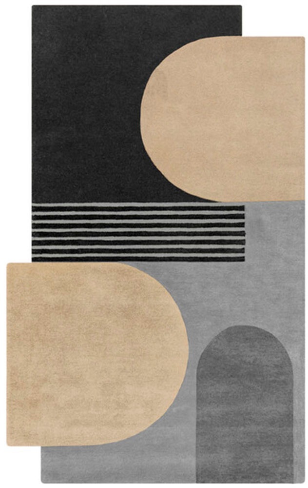 FLAIR RUGS Wollteppich »Lozenge«, rechteckig, 10 mm Höhe, Kurzflor, Retro Muster