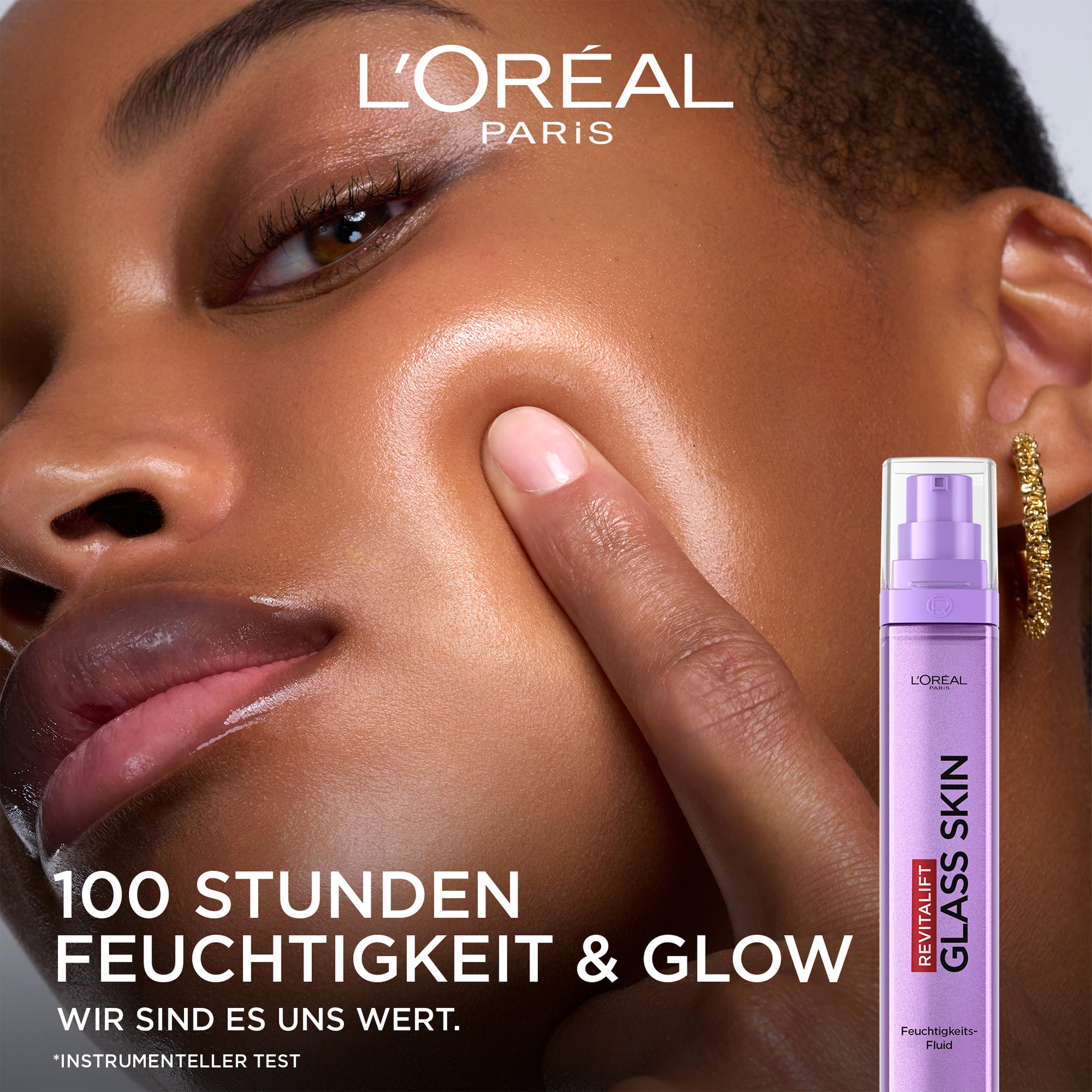 L'ORÉAL PARIS Gesichtsfluid »REVITALIFT GLASS SKIN FEUCHTIGKEITSFLUID« glättet die Hautoberfläche für eine glowy Ausstrahlung