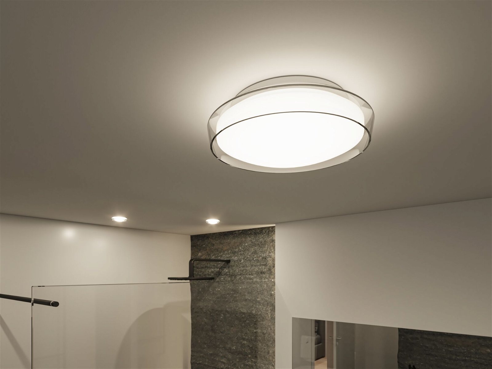 Paulmann LED Deckenleuchte »Selection Bathroom Luena IP44 16,5W 3000K Chrom 230V Glas/Metall«, 1 flammig