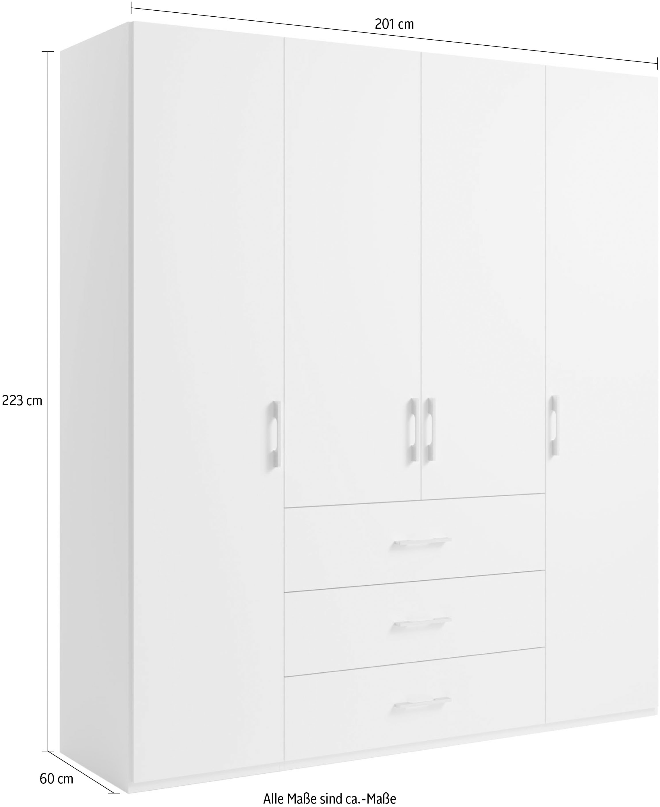 set one by Musterring Drehtürenschrank »Henderson«, mit 3 Schubladen, inkl. Fachböden und Kleiderstangen