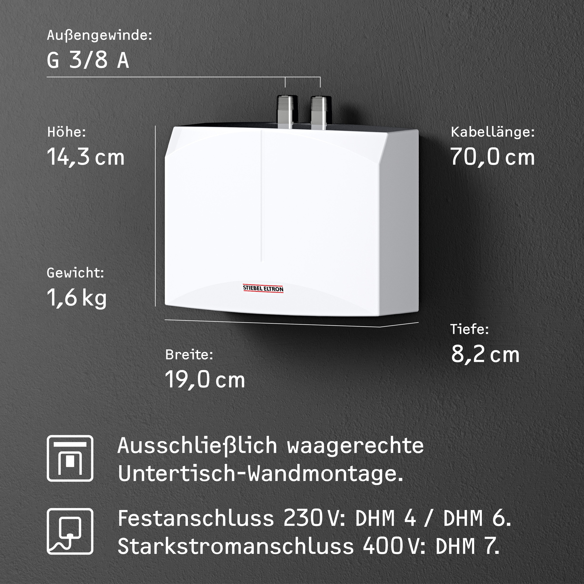 STIEBEL ELTRON Klein-Durchlauferhitzer »DHM 7 für Handwaschbecken, 6,5 kW, günstig online kaufen