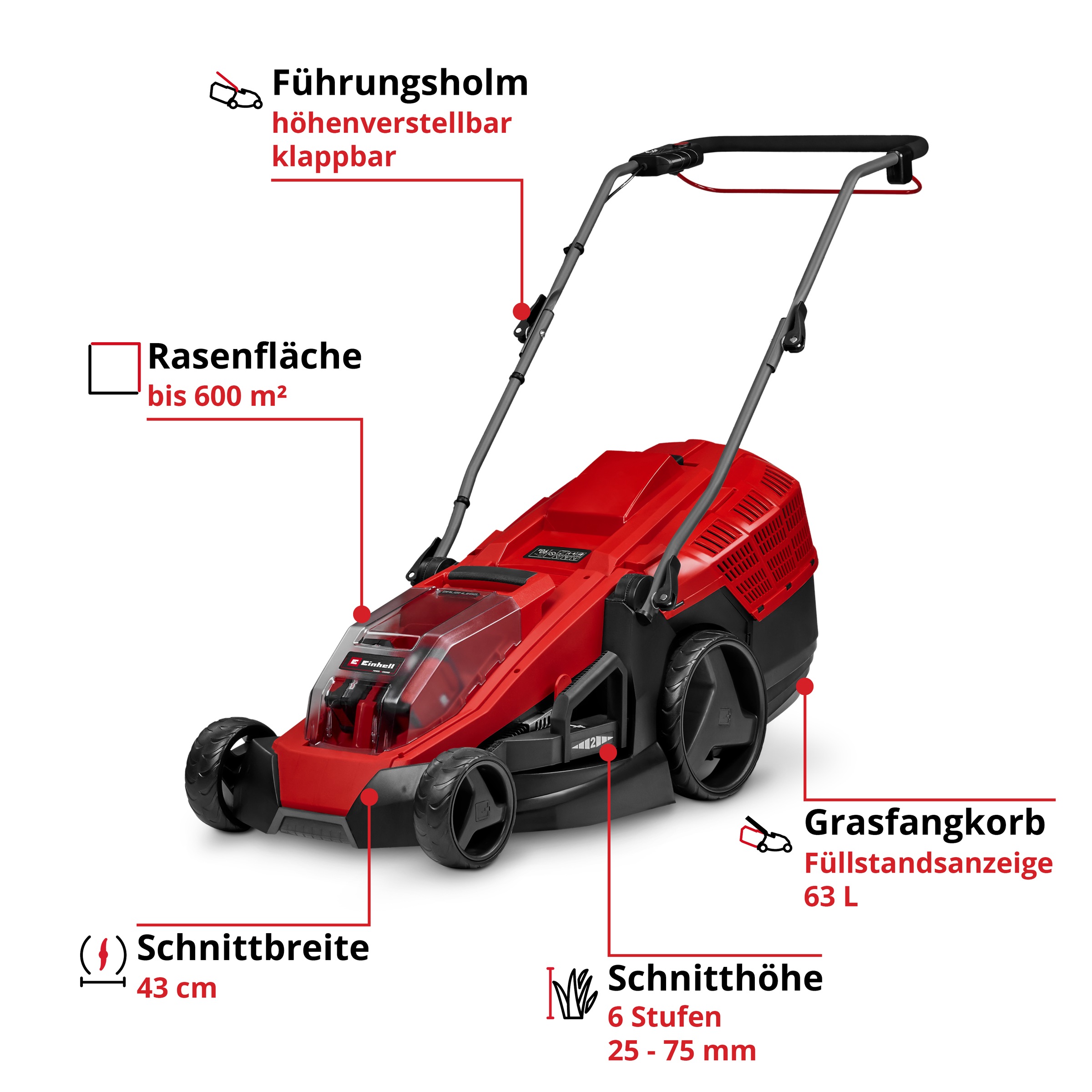 Einhell Akkurasenmäher »GE-CM 36/43 Li M«