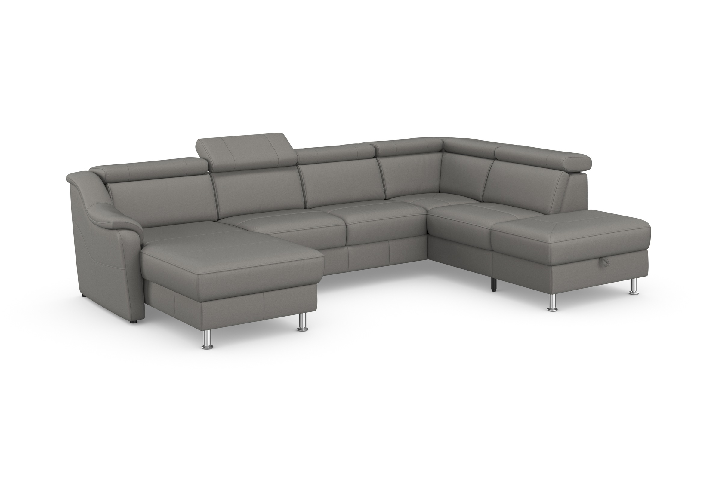 sit&more Wohnlandschaft »Freetown U-Form«, Kopfteilverstellung und Federkern, wahlweise mit Bettfunktion