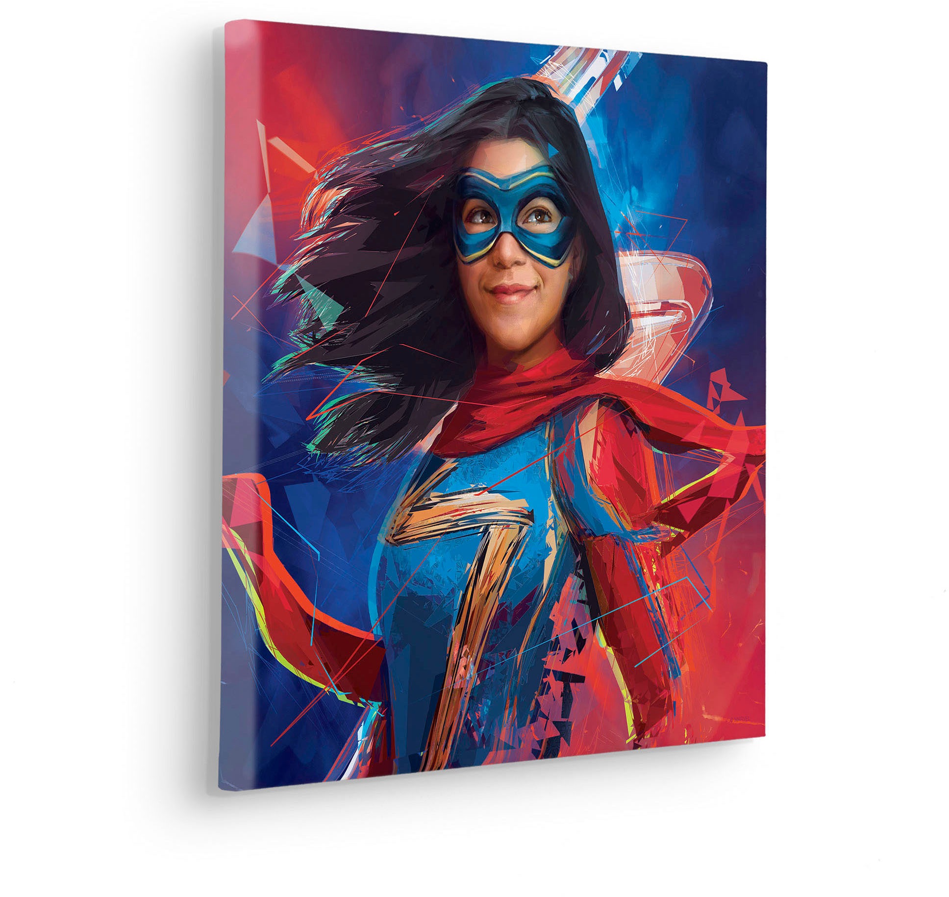 Komar Leinwandbild »Miss Marvel - Größe 40 x 40 cm«, Disney, (1 St., 40 x 40 cm (Breite x Höhe), Keilrahmenbild mit Echtholzrahmen, Kinderzimmer