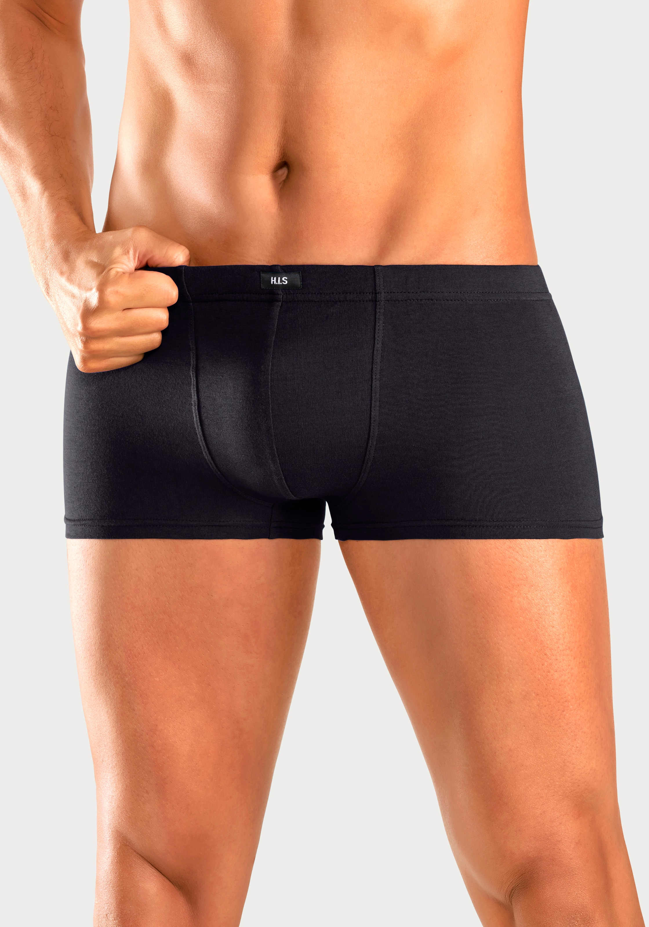 H.I.S Boxershorts »Unterhose für Herren«, (Packung, 5 St.), in Hipster-Form aus Baumwollstretch