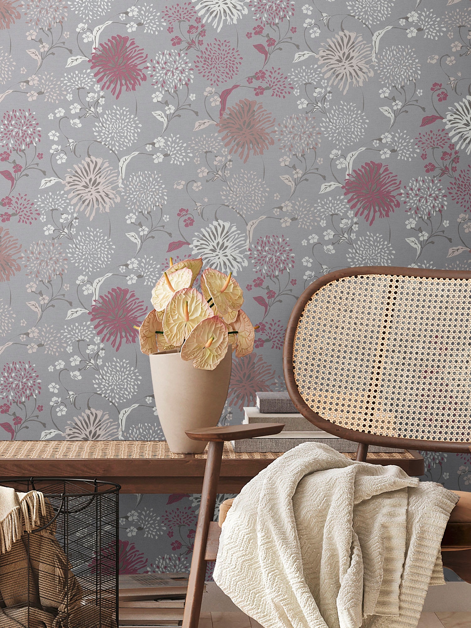 living walls Vliestapete »House of Turnowsky Designer Blumentapete«, matt, extravagant Kunst Floral verspielt
