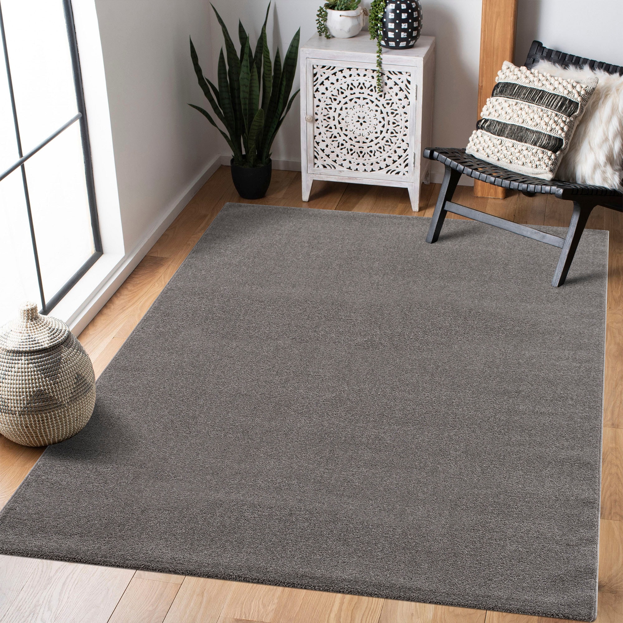 Sanat Teppich »Uni«, rechteckig, 13 mm Höhe, robuster Kurzflorteppich, groß günstig online kaufen