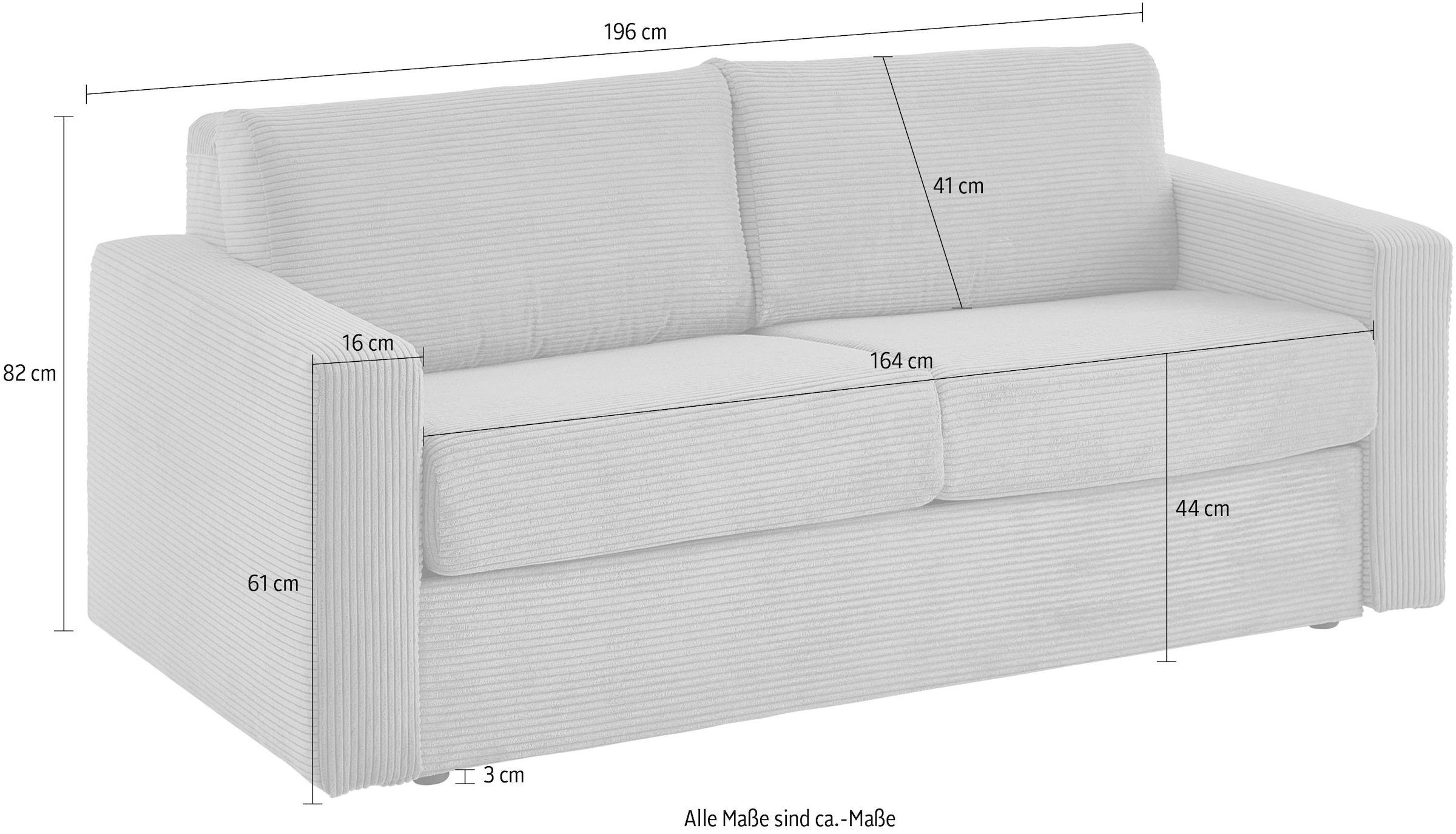 ATLANTIC home collection Schlafsofa »Rolando«, für Dauerschläfer geeignet inklusive hochwertiger Matratze