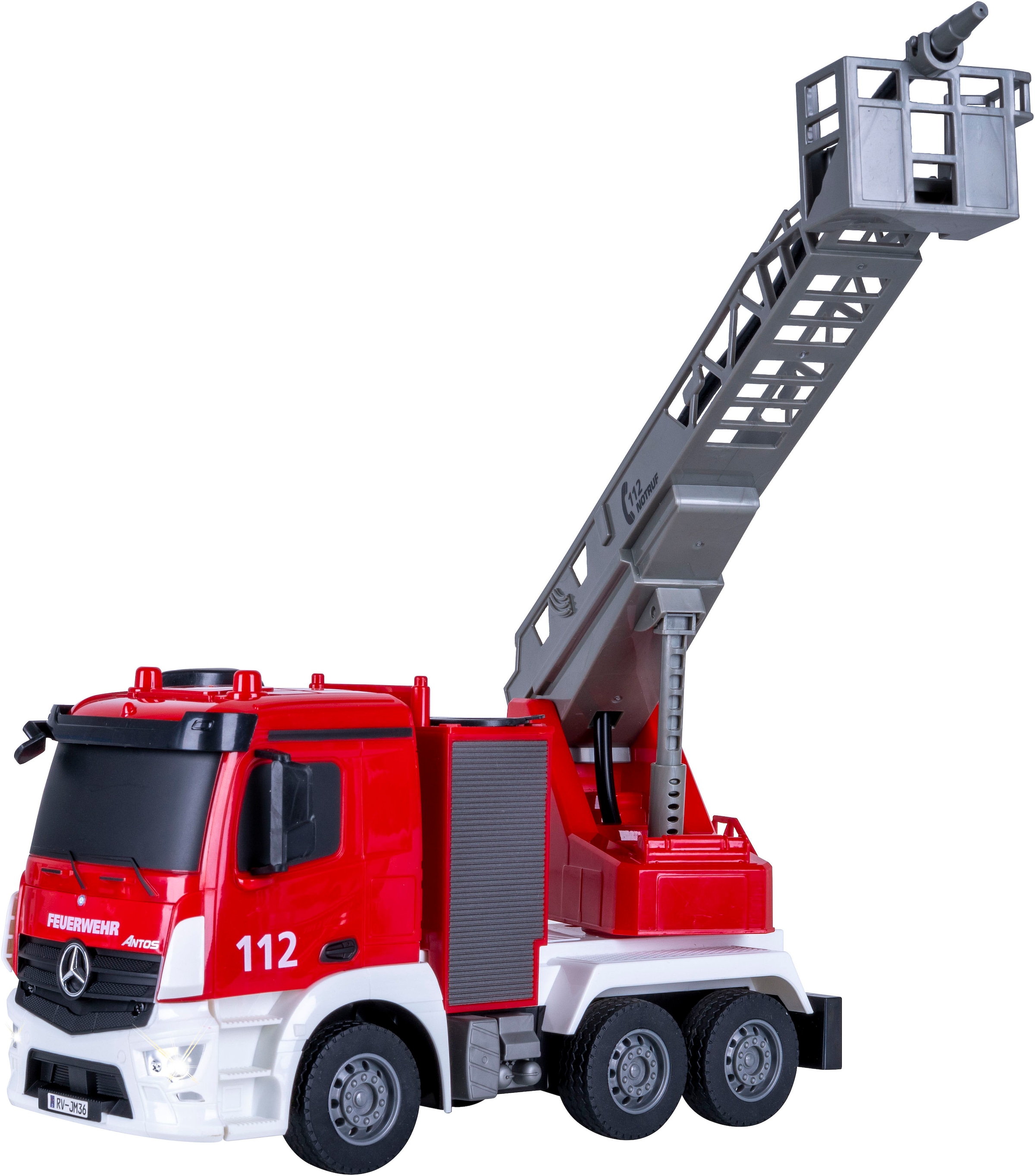Jamara RC-LKW »Feuerwehr Drehleiter Mercedes -Benz Antos 2,4GHz«, mit Spritzfunktion; LED-Licht; Maßstab 1:26